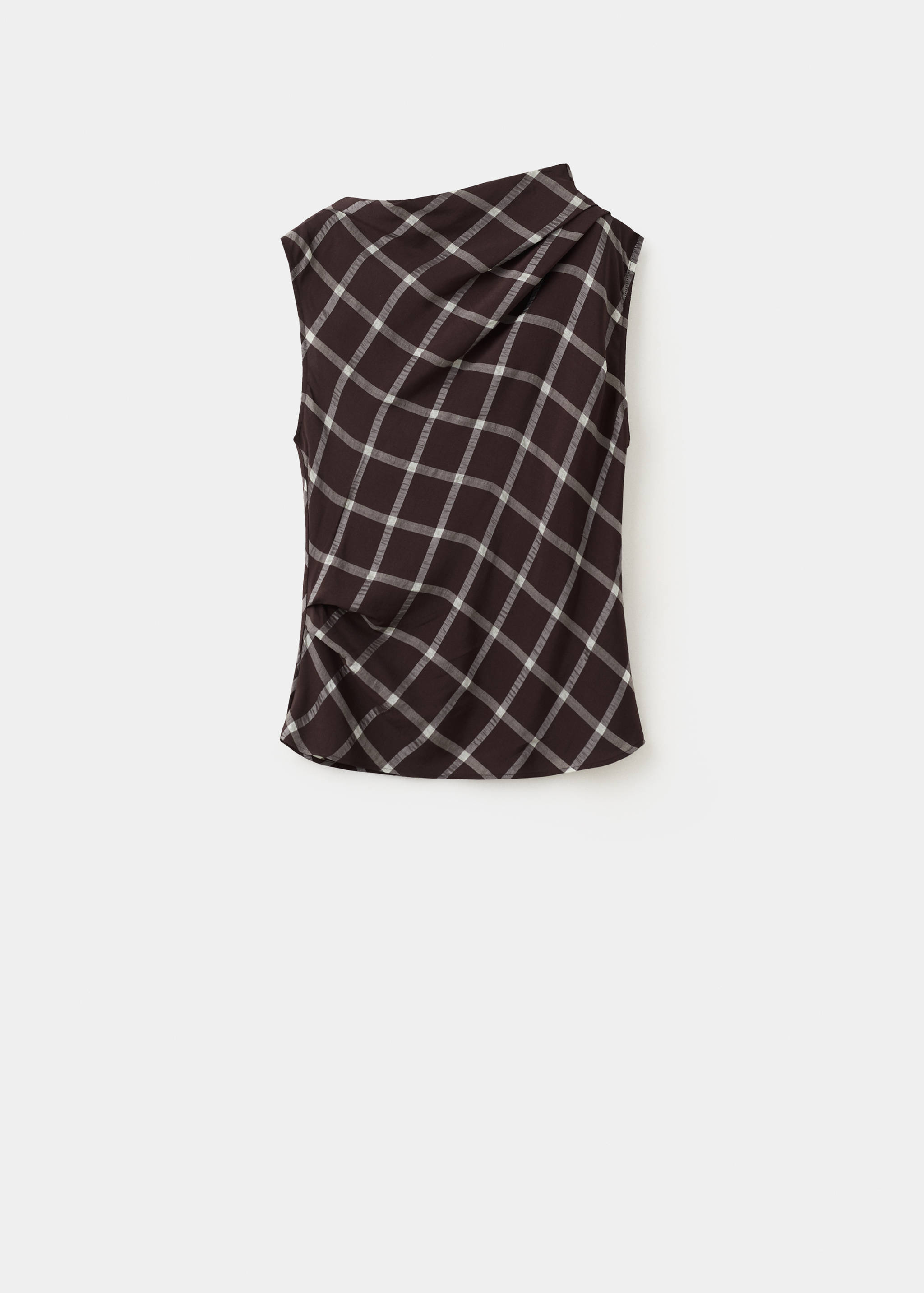Fitted top with draped neckline - Article without model