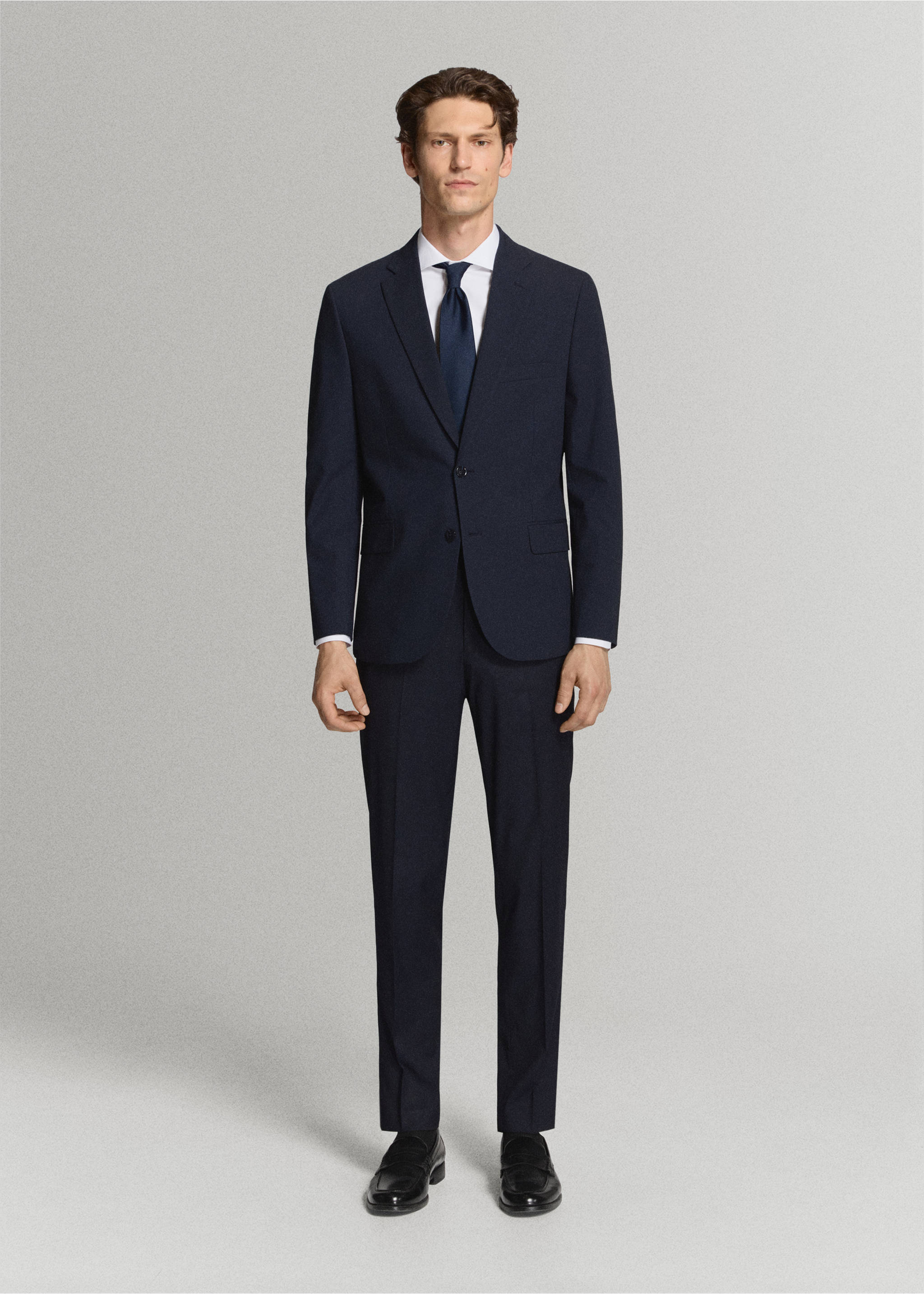 Slim fit košulja za odijelo od 100 % pamuka - Opći prikaz, Bijela. Ref: 27066362-00.