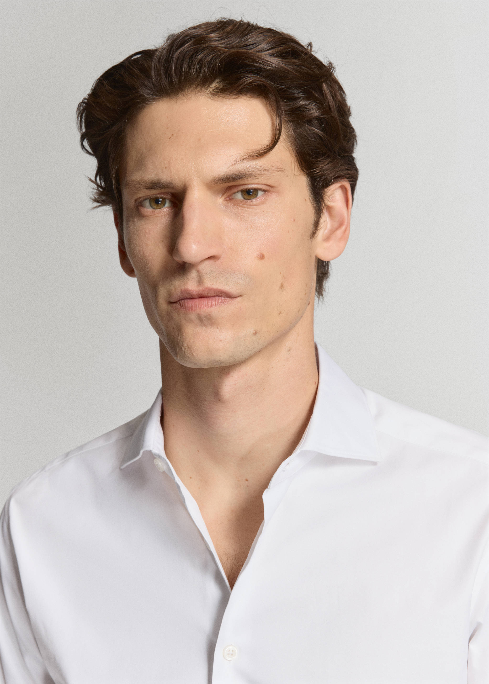 Slim fit shirt 100% Giza cotton - Details of the article 1