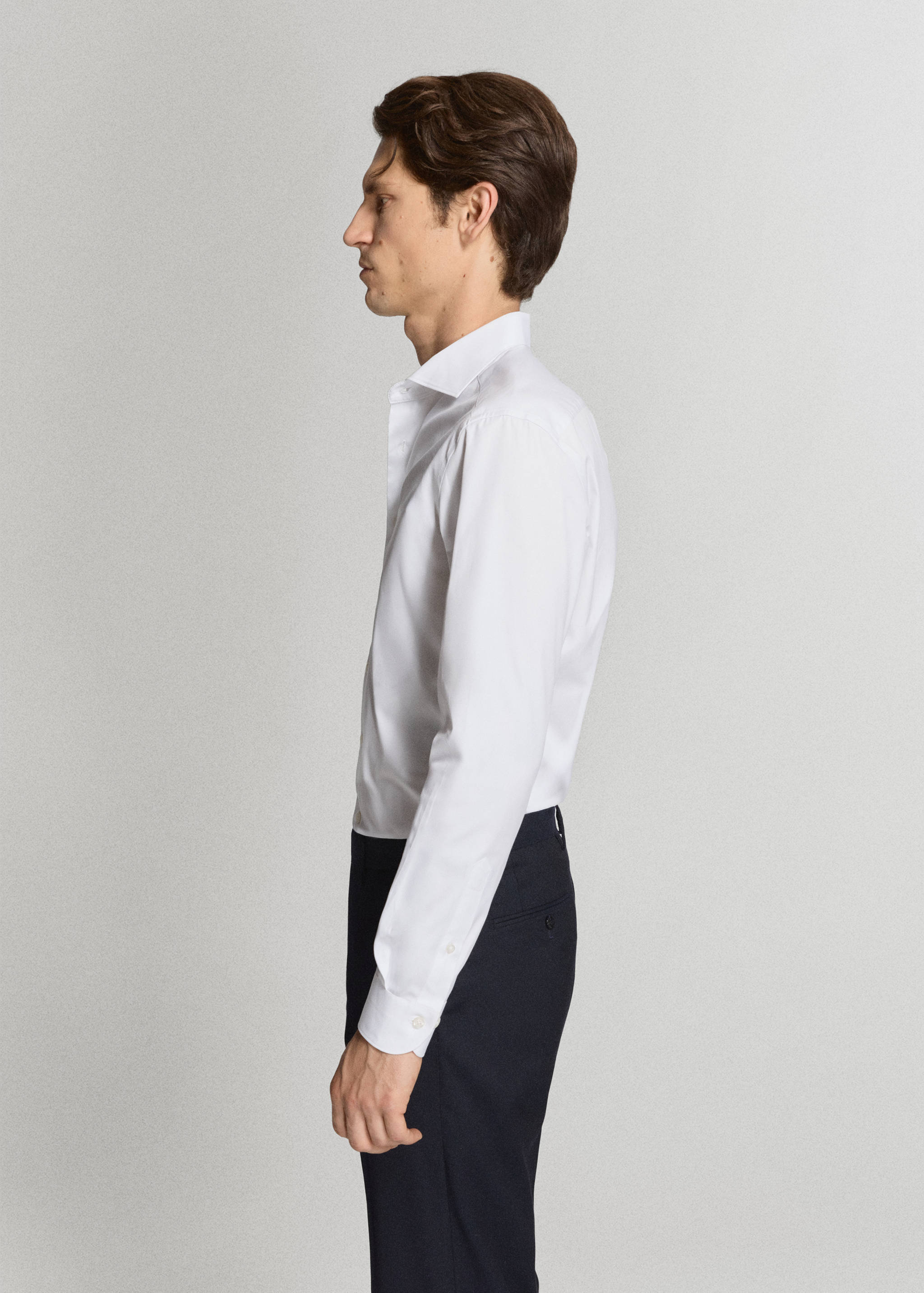 Slim fit shirt 100% Giza cotton - Details of the article 2