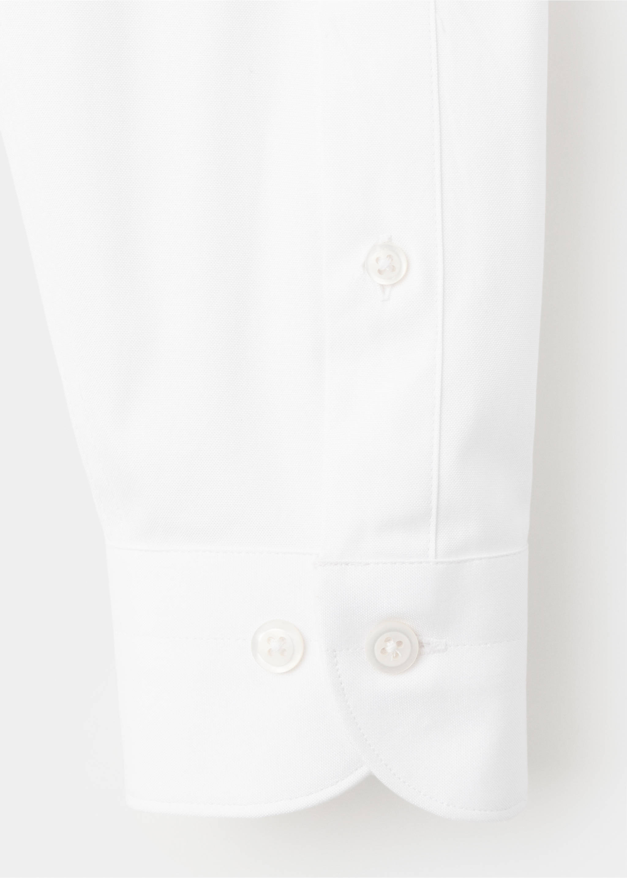 قميص بقصة قطنية ضيقة 100% - تفاصيل المنتج 8, أبيض. Ref: 27066362-00.