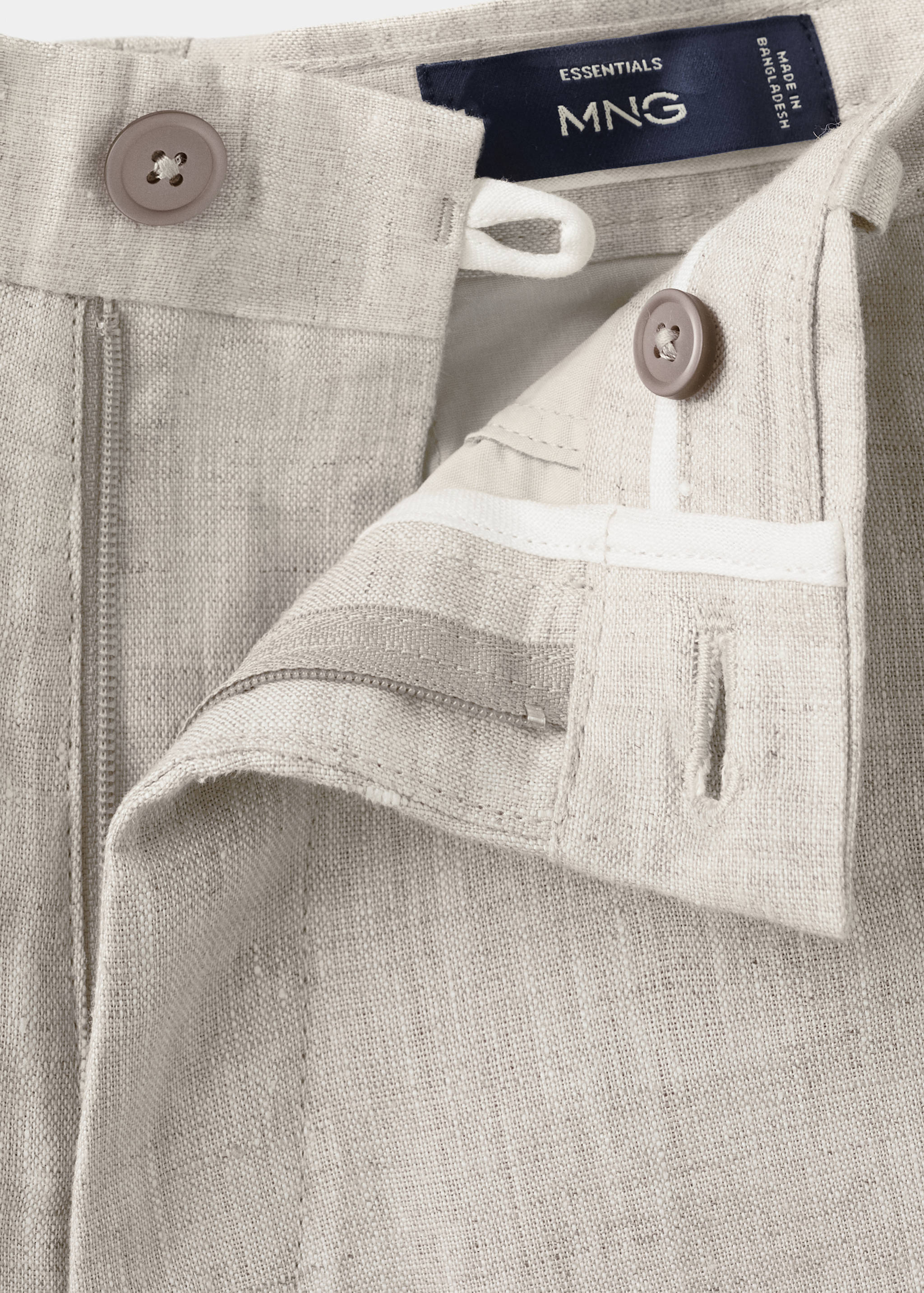 Bermudas slim fit 100% lino - Detalle del artículo 8