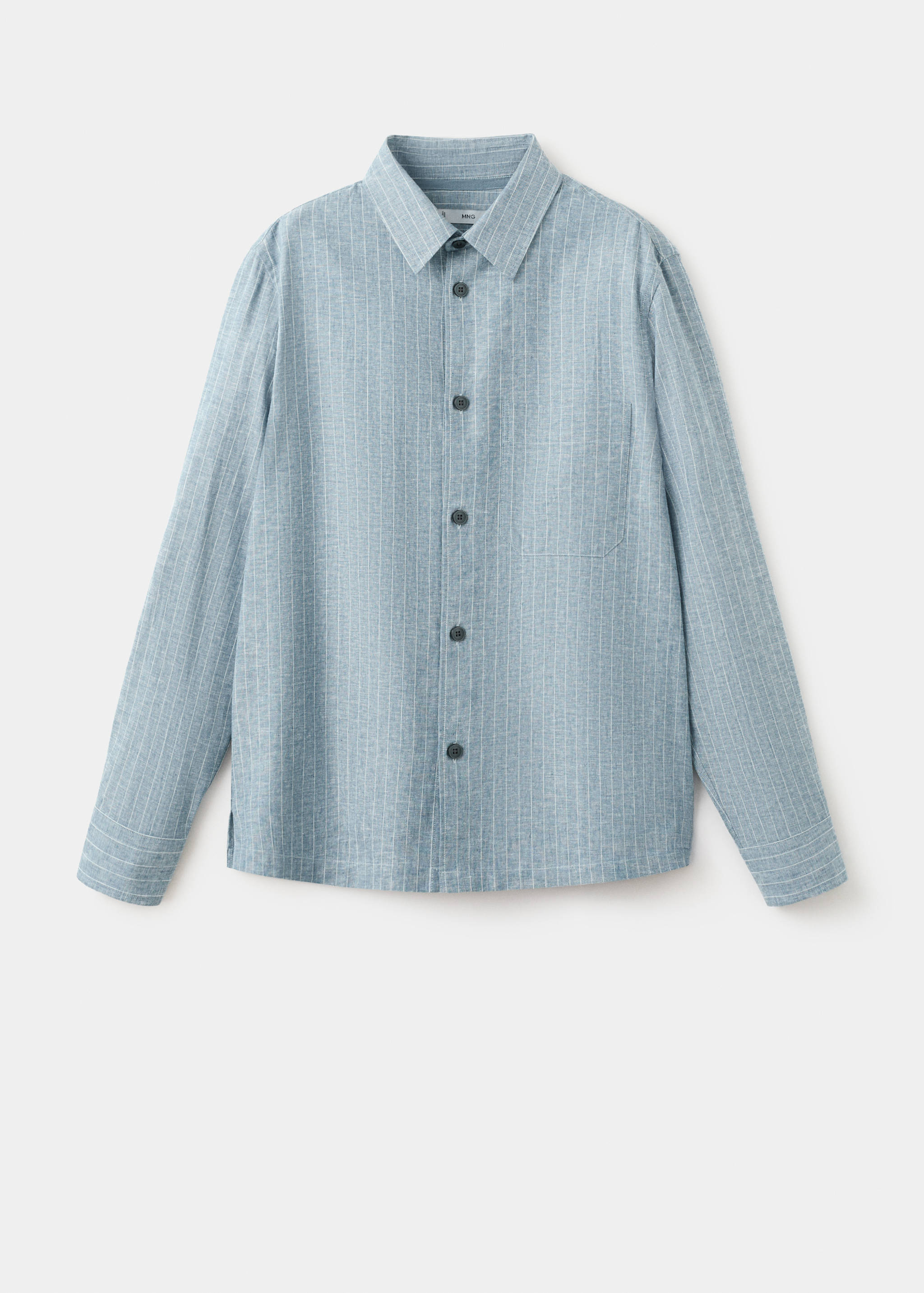 Linen and cotton blend stripe shirt - Article without model