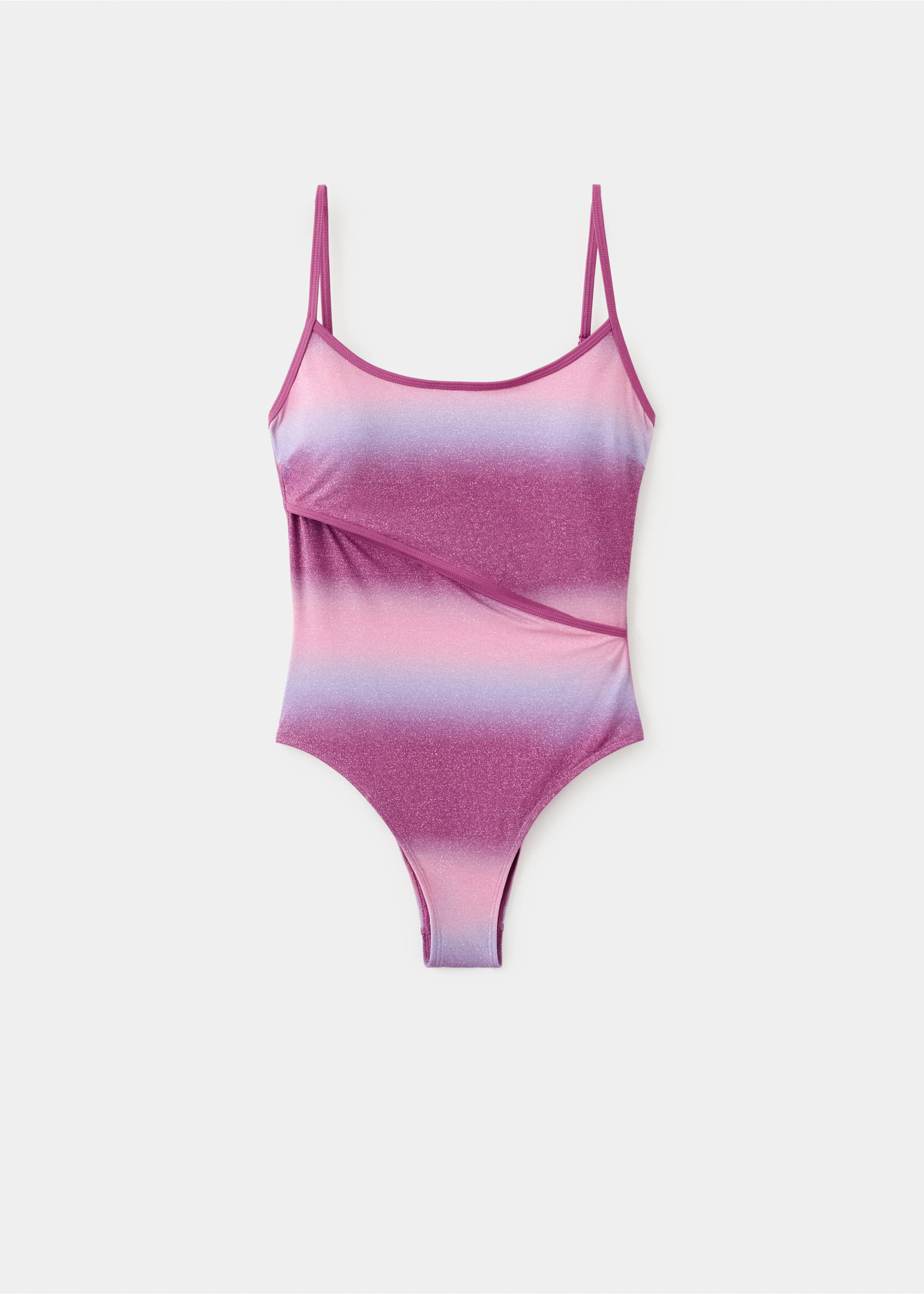 Glänzender Bikini, mittelhoher Slip - Artikel ohne Model, Lila. Ref: 27066712-00.
