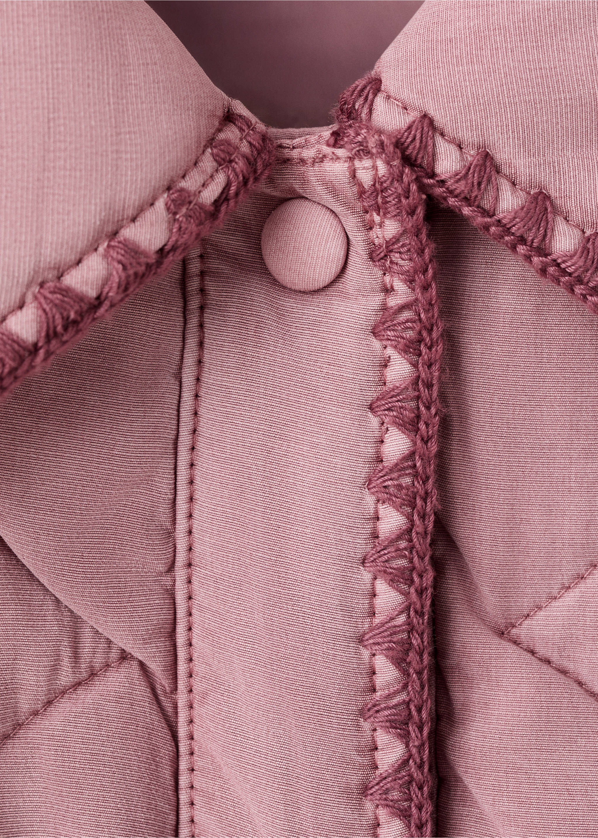 Veste rembourrée liserés contraste - Détail de l'article 8, Rose. Ref: 27066713-00.