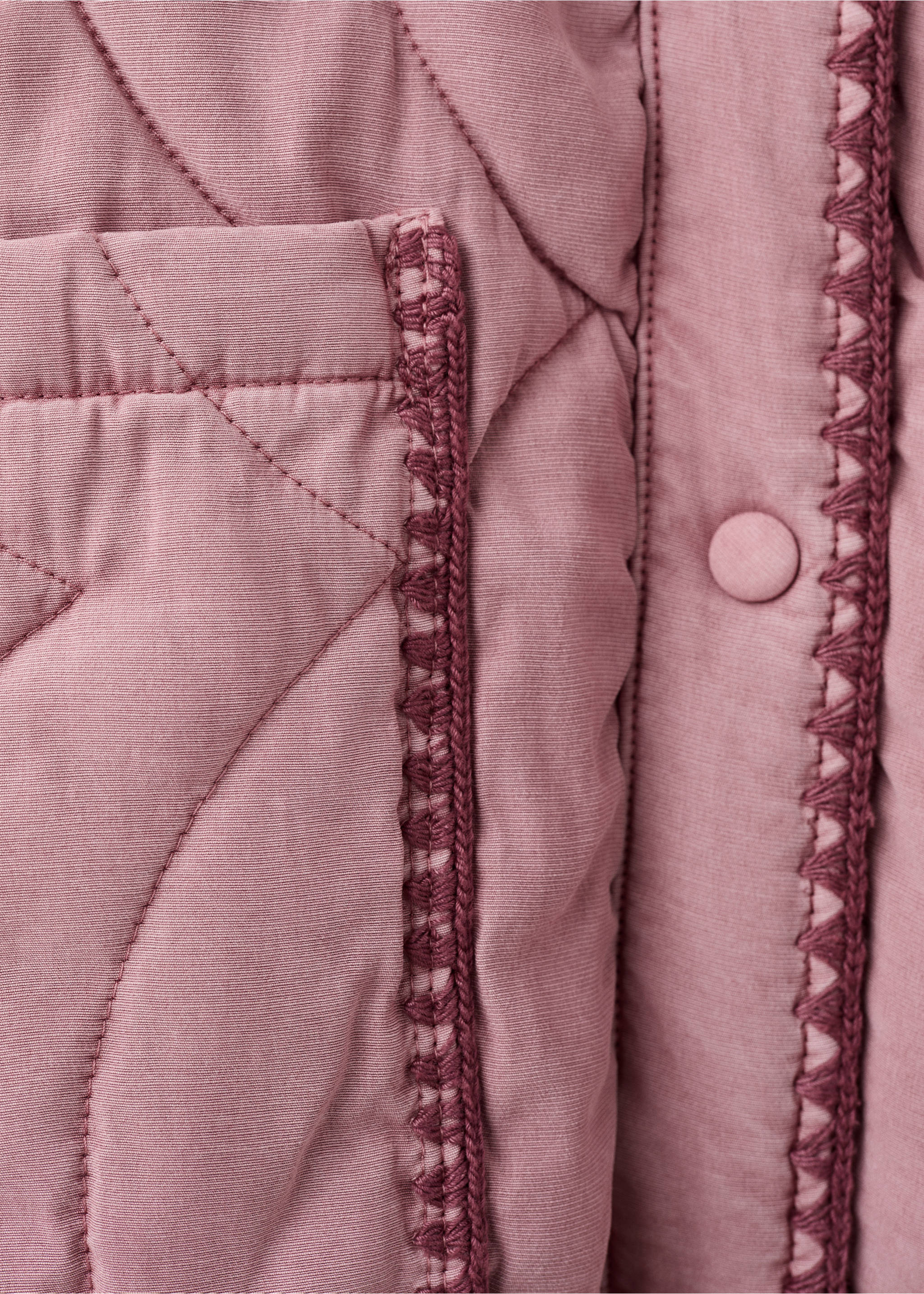 Veste rembourrée liserés contraste - Détail de l'article 0, Rose. Ref: 27066713-00.