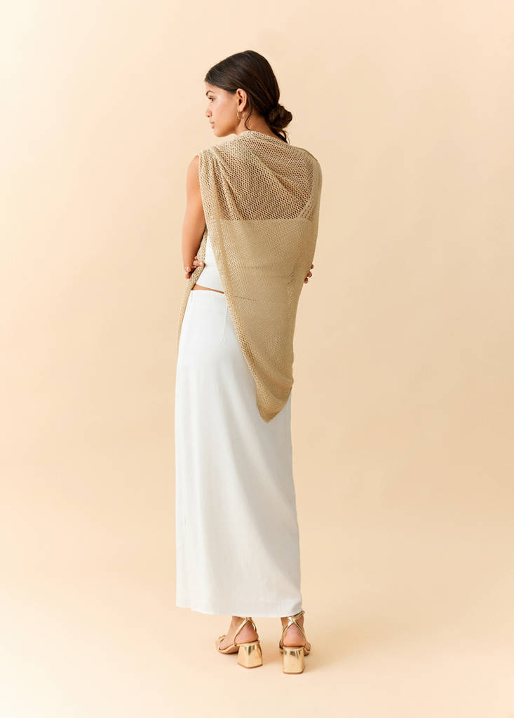 Long lyocell skirt — Off White