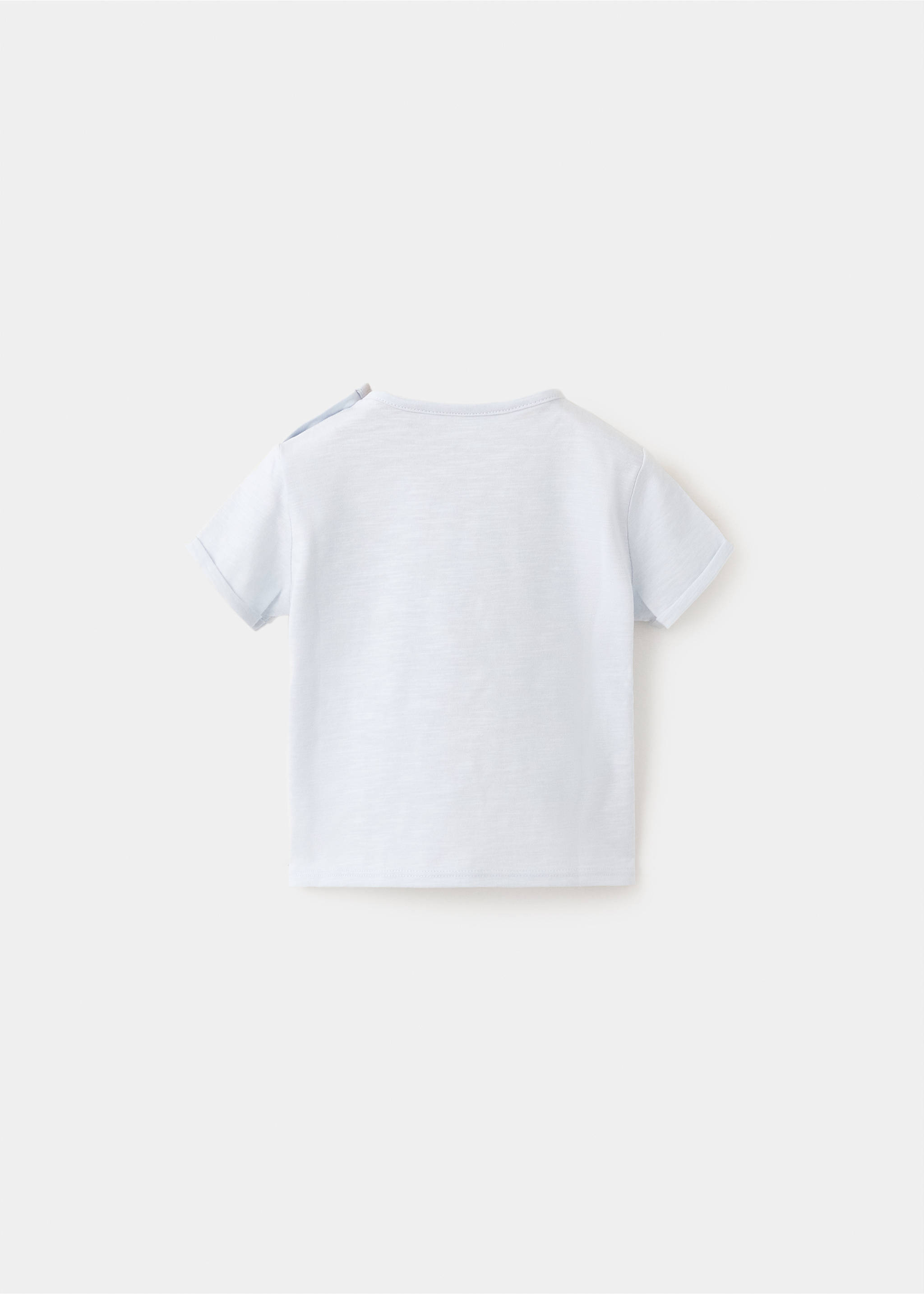 Camiseta algodón estampada - Reverso del artículo, Azul. Ref: 27066715-00.