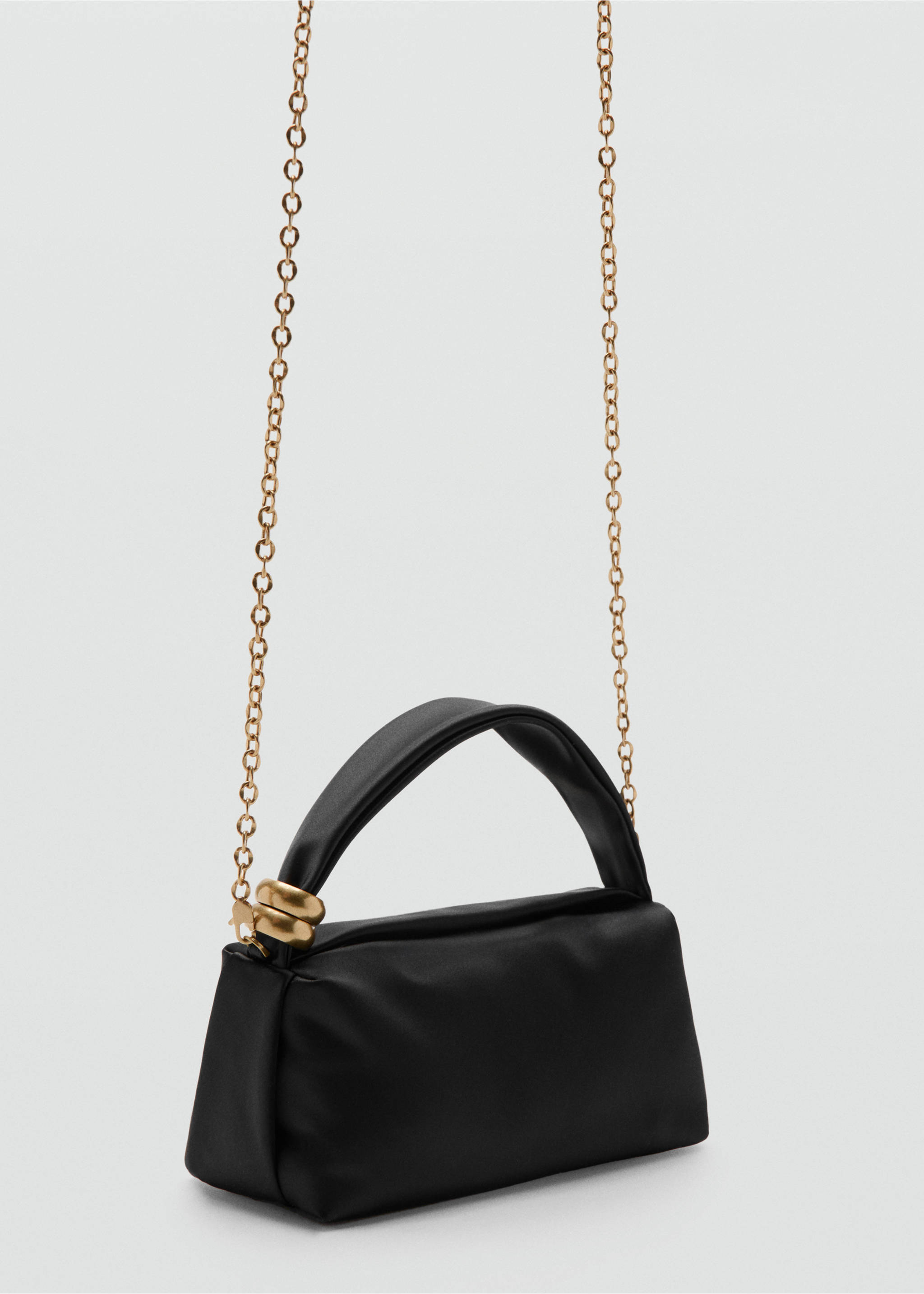 Metallic detail handbag - Medium plane, Black. Ref: 27066719-00.