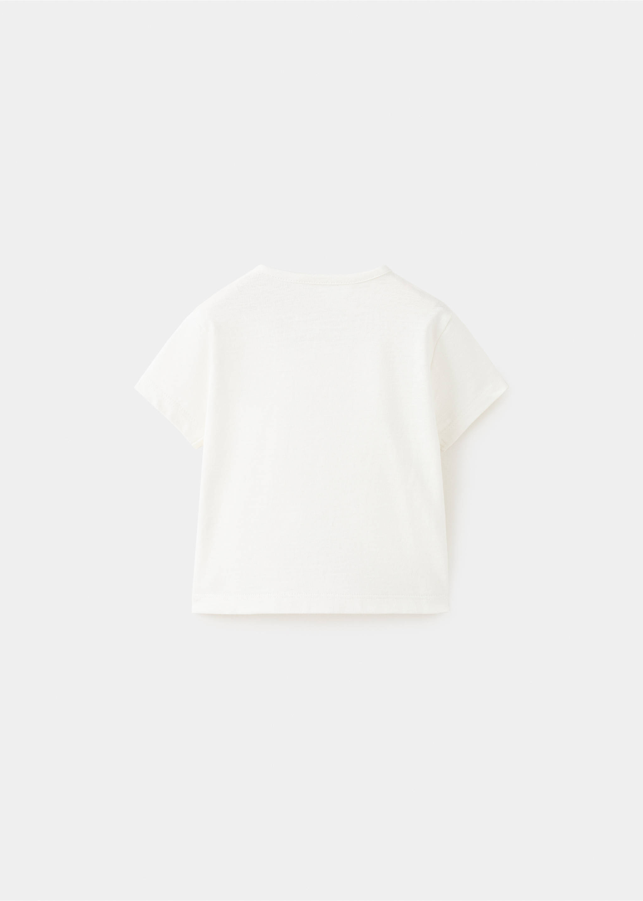 Camiseta algodón dibujo - Reverso del artículo, Blanco roto. Ref: 27066722-00.