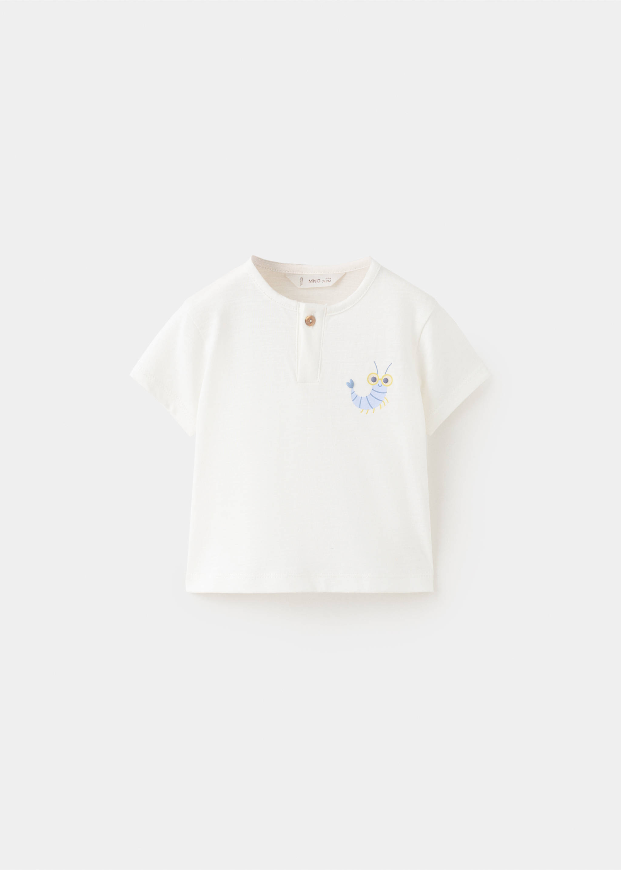 Cotton printed T-shirt - Article without model, Off White. Ref: 27066722-00.