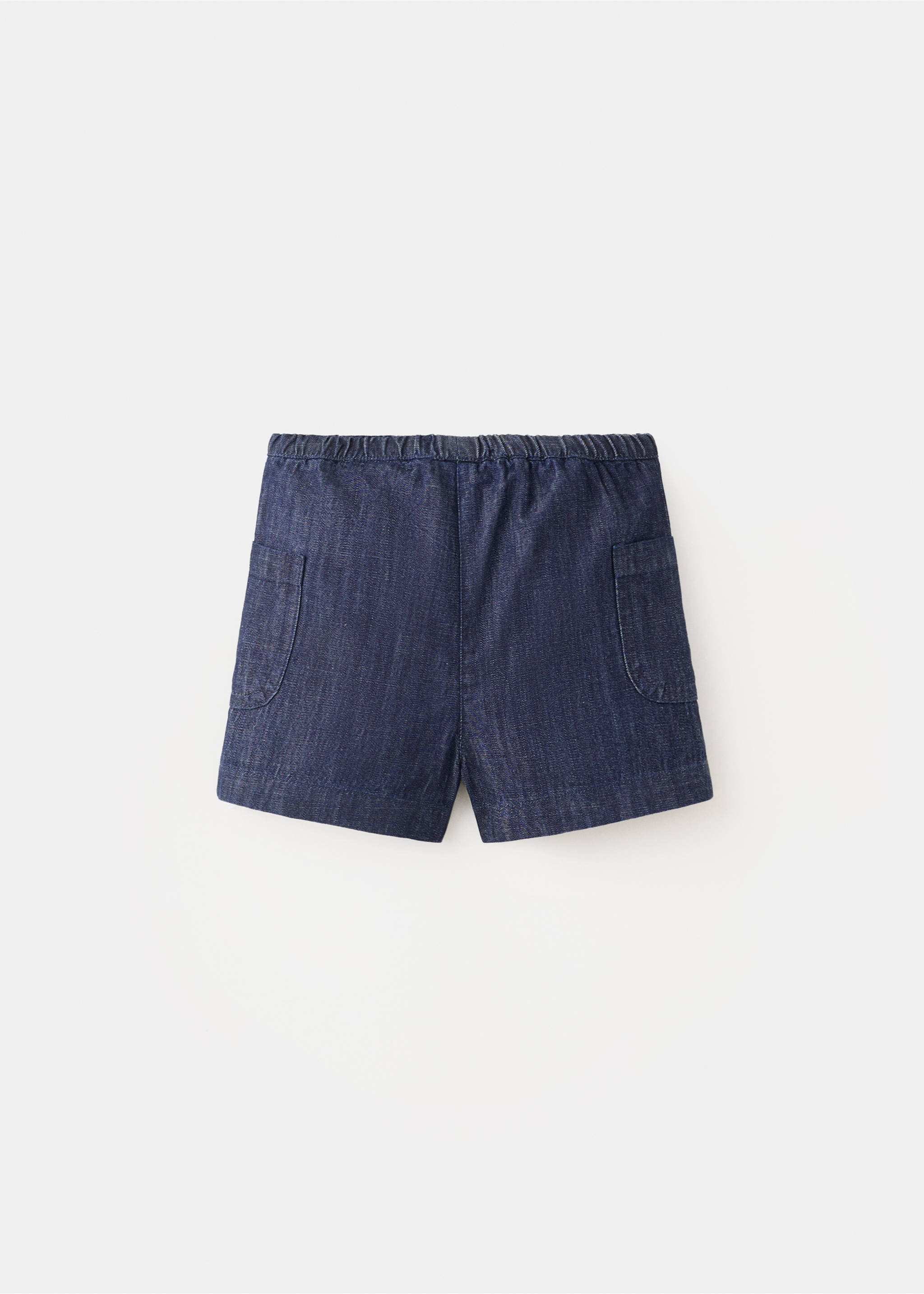 Shorts algodón detalle bolsillos - Reverso del artículo, Azul oscuro. Ref: 27066725-00.