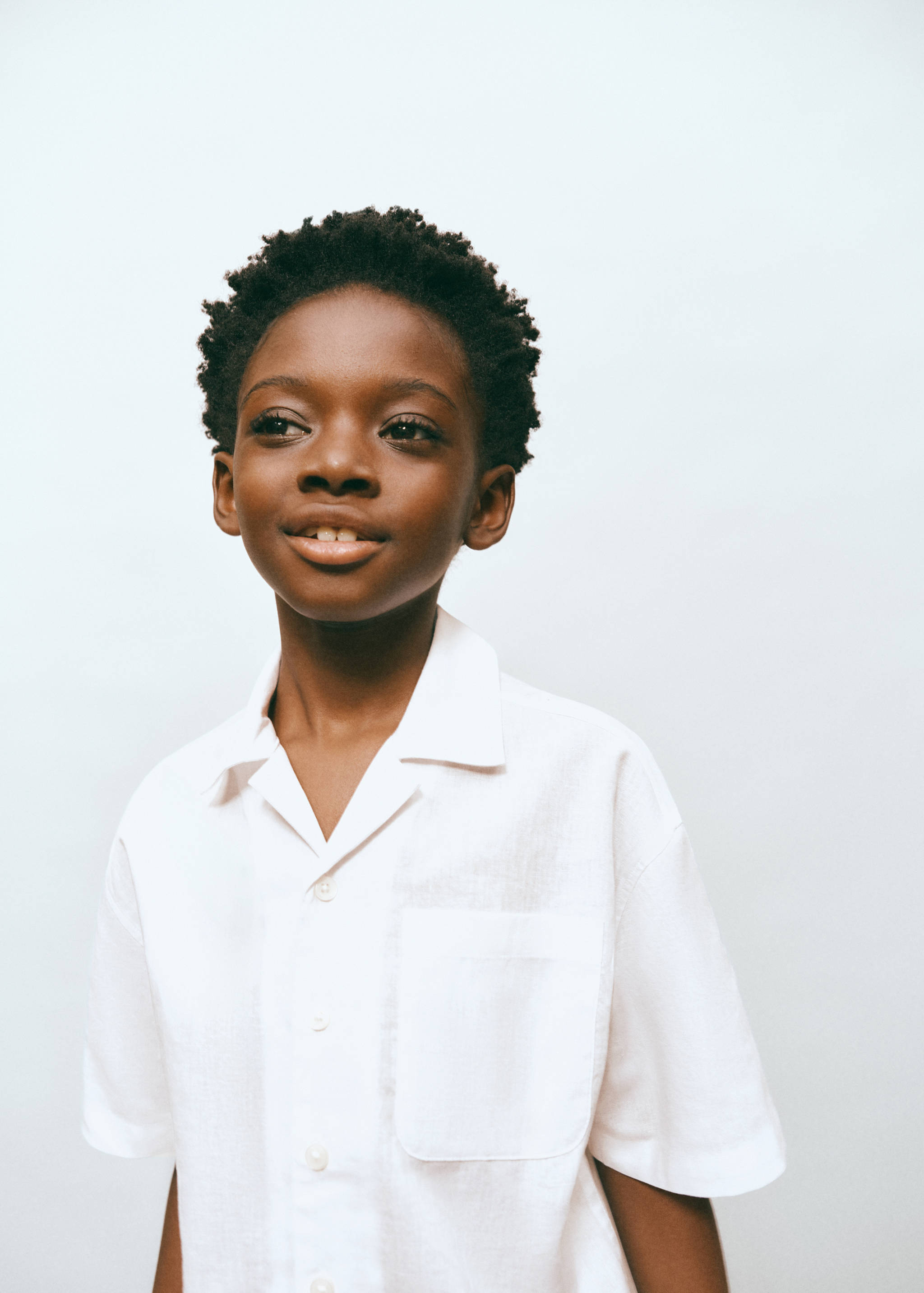 Рубашка с короткими рукавами лён и хлопок - Общий план