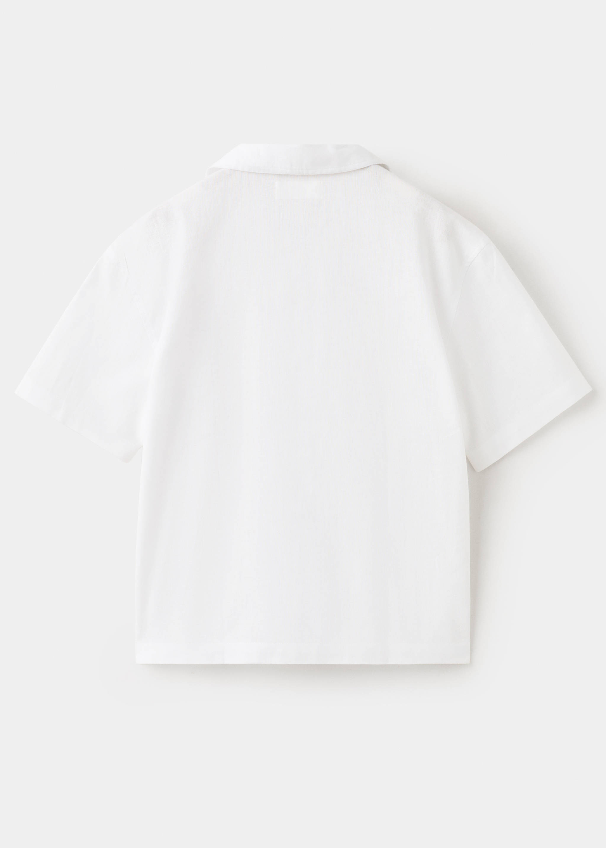 Рубашка с короткими рукавами лён и хлопок - Обратная сторона изделия