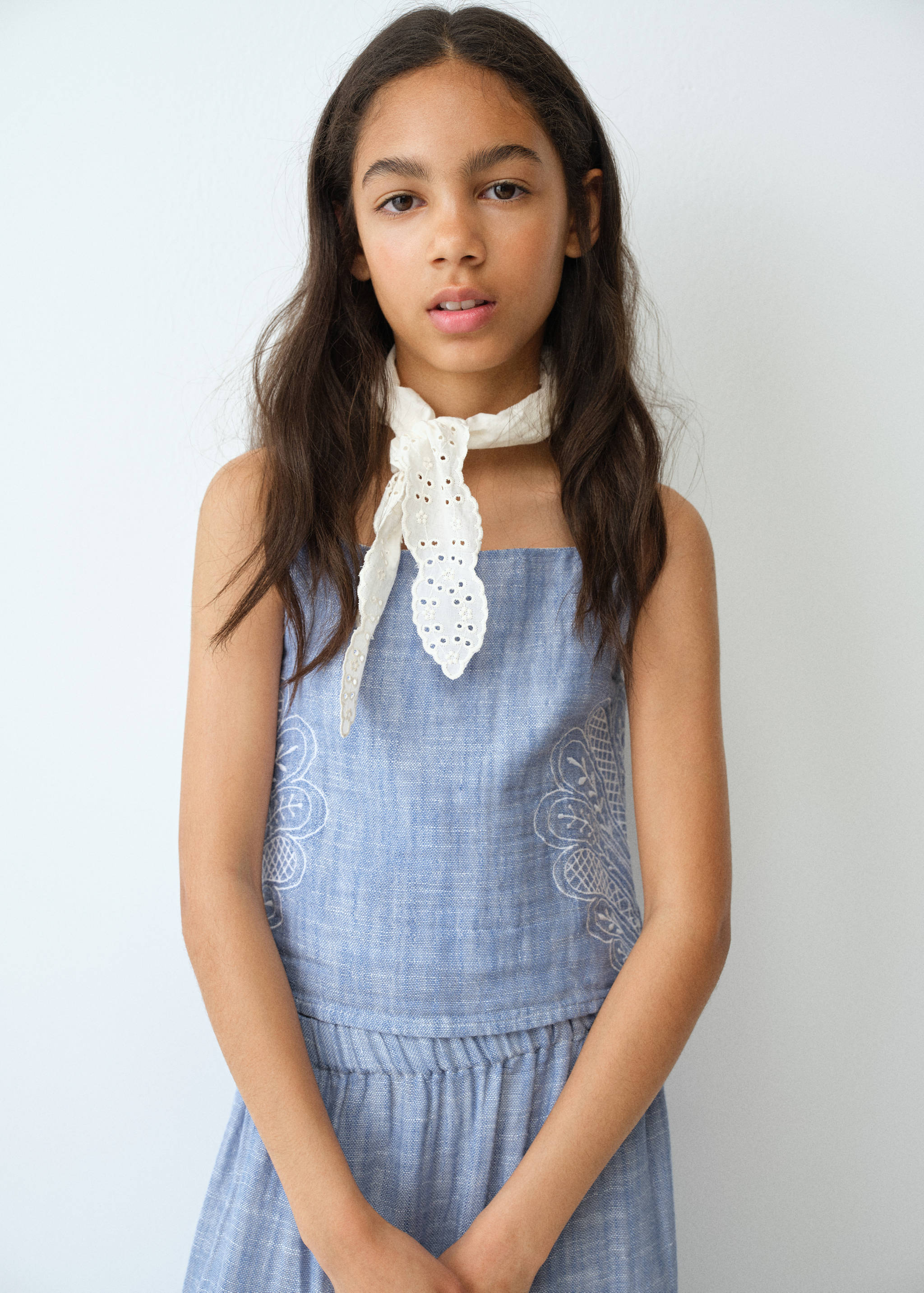 Blouse coton broderies - Plan moyen