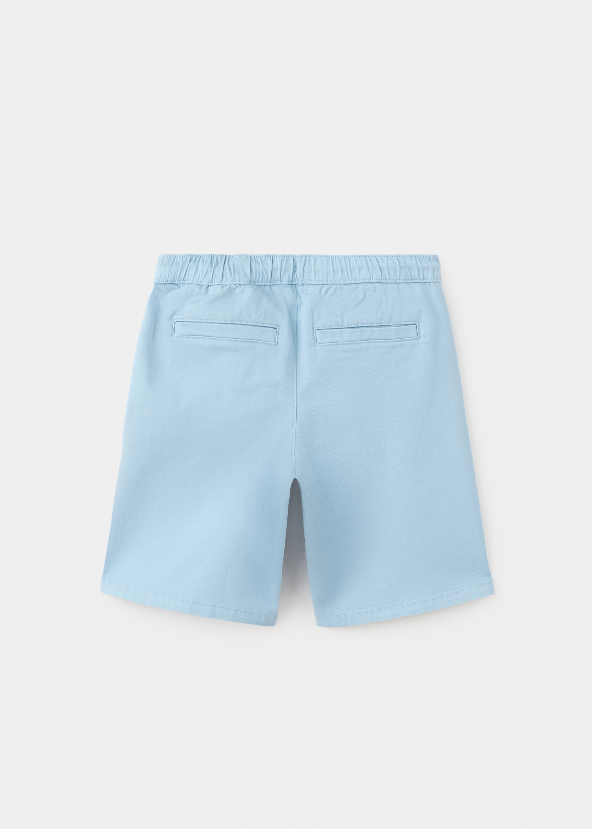 Cotton shorts with drawstring - Reverse of the article, Sky Blue. Ref: 27066730-00.