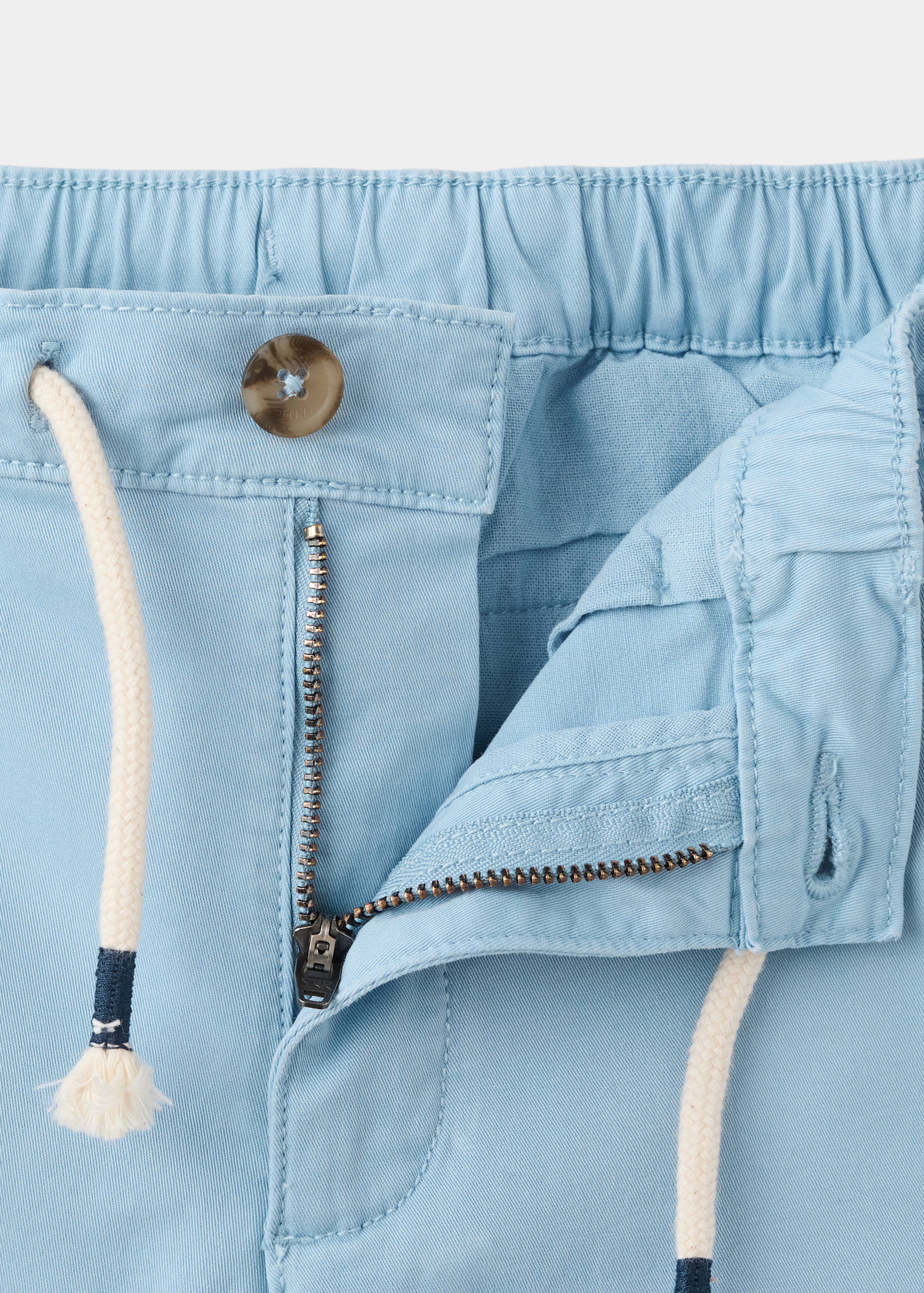 Cotton shorts with drawstring - Details of the article 0