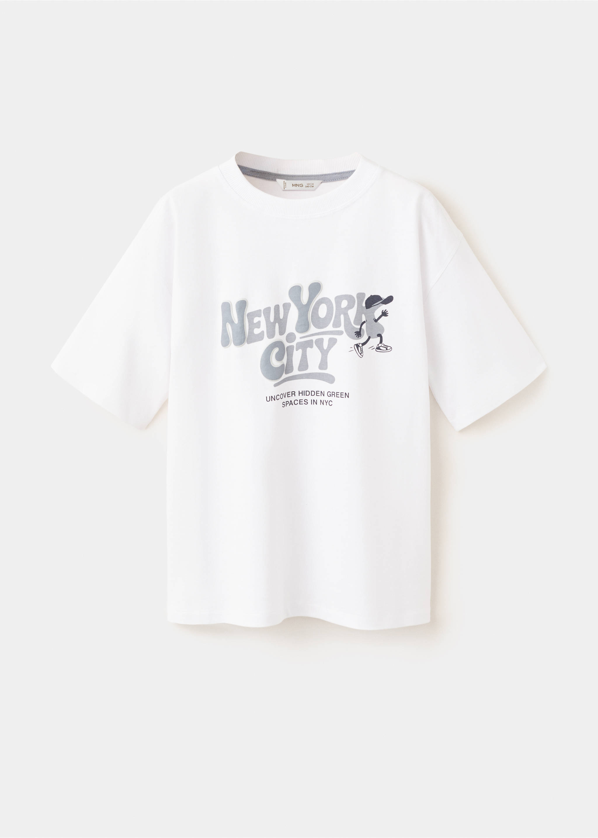 Tricou cu text din bumbac - Articol fără model, Alb. Ref: 27066731-00.