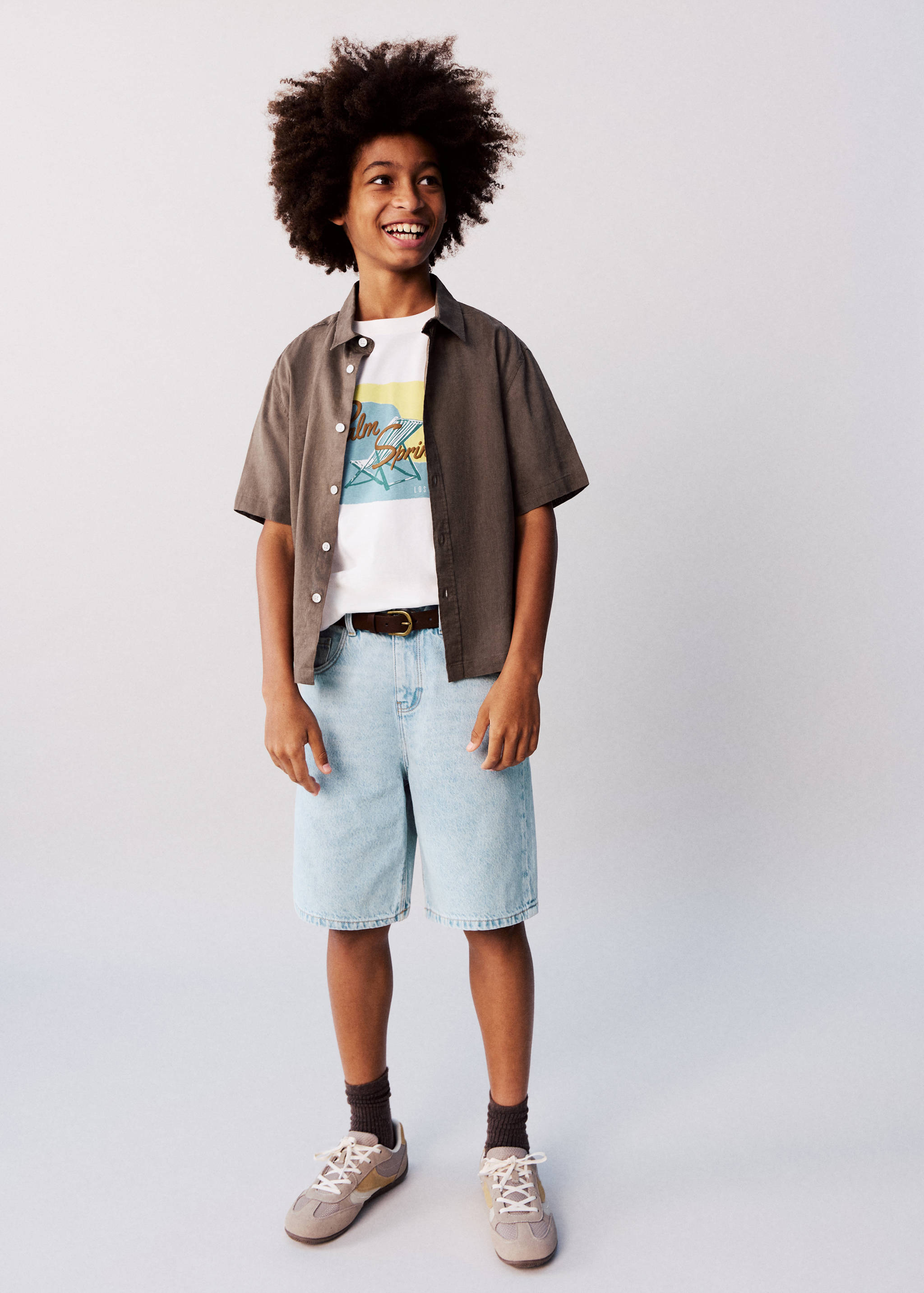 Baggy denim bermuda - Overzichtstekening