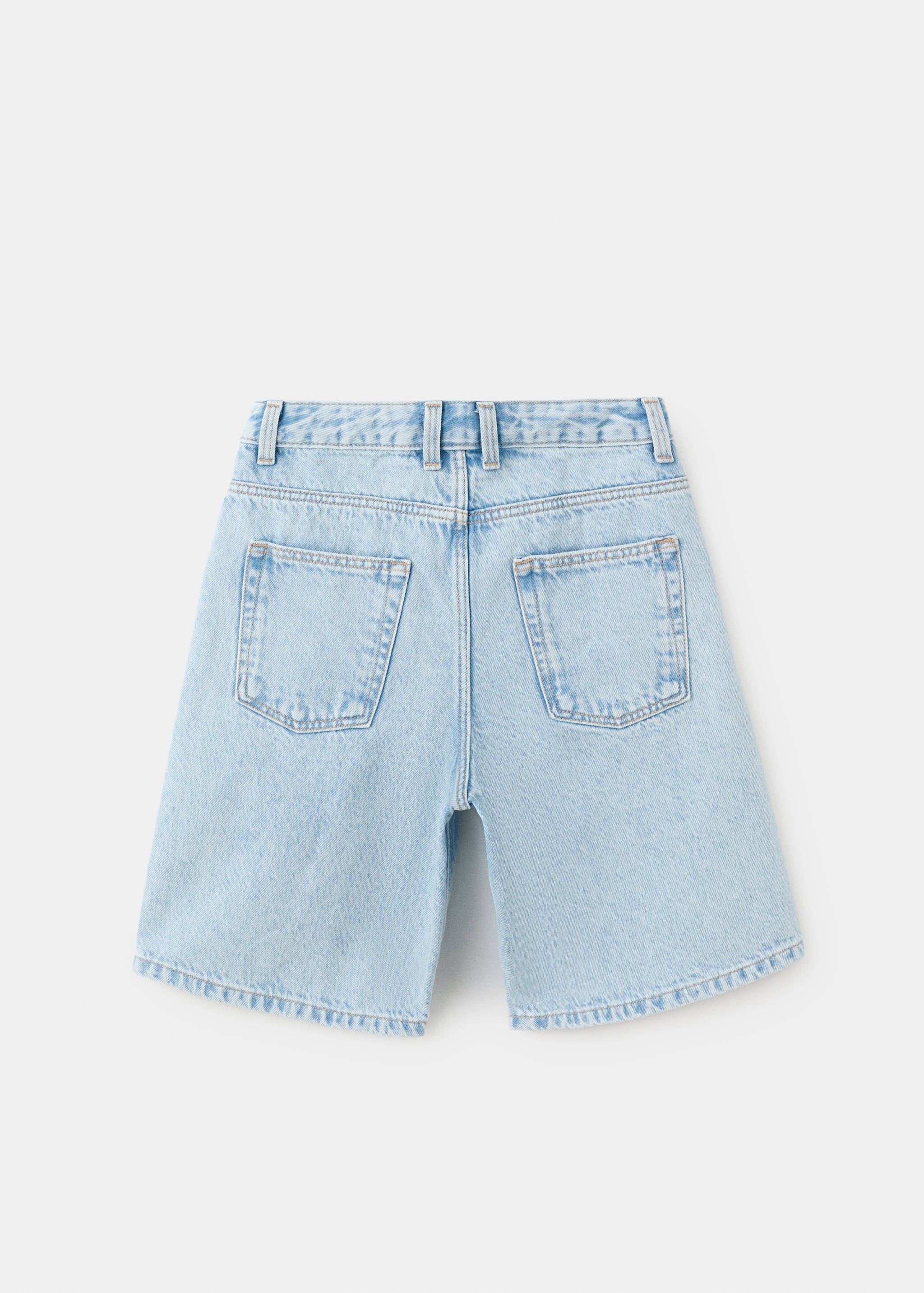 Baggy denim bermudas - Reverse of the article