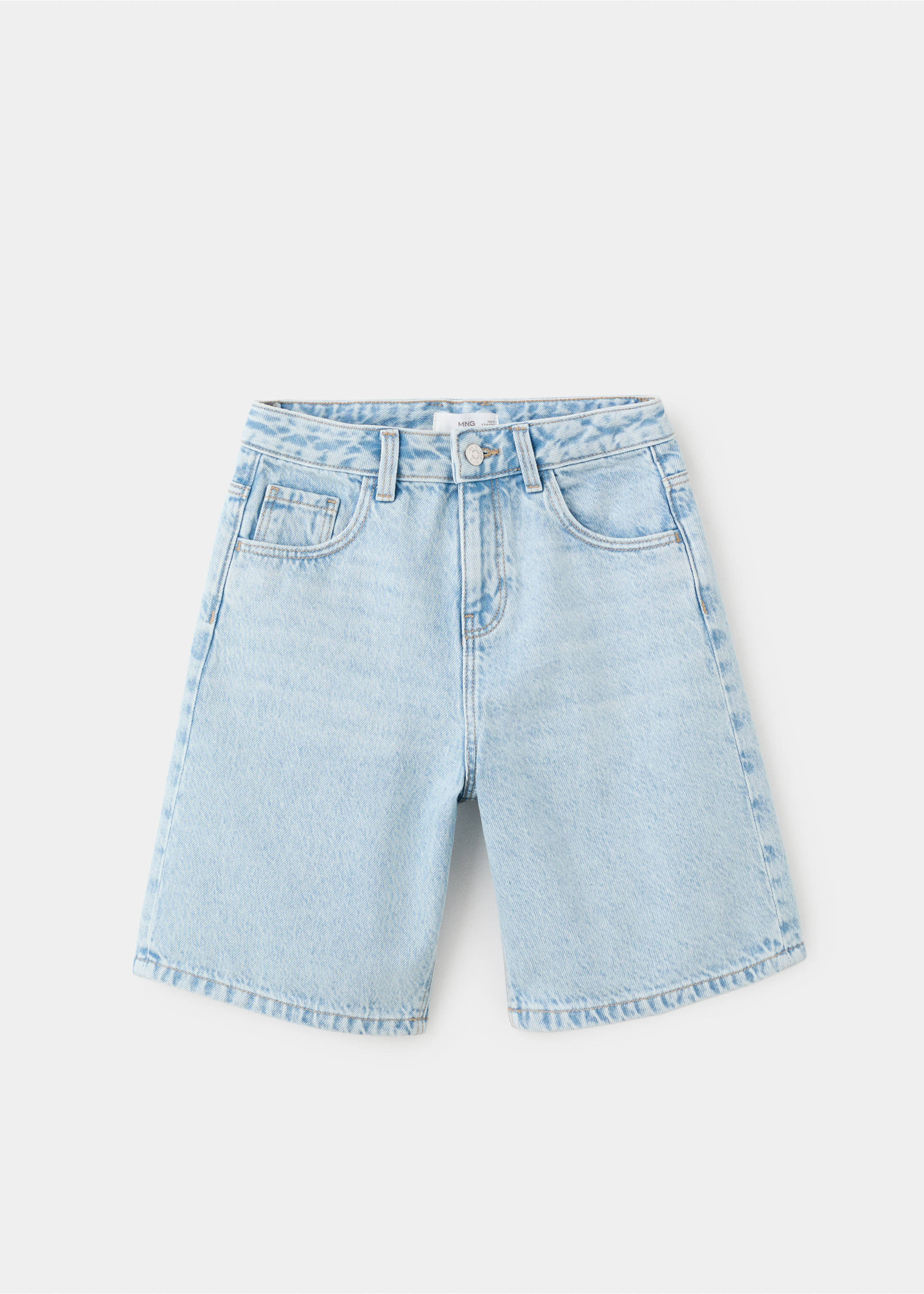 Baggy denim bermudas - Article without model, Light Blue. Ref: 27066732-00.