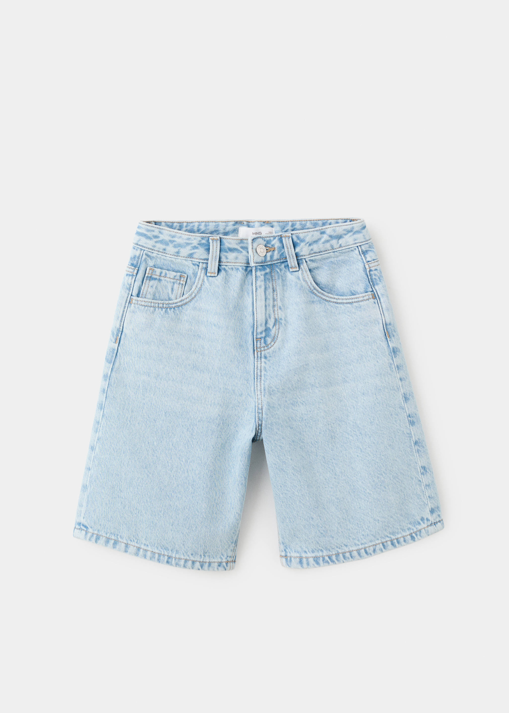Baggy denim bermudas - Article without model
