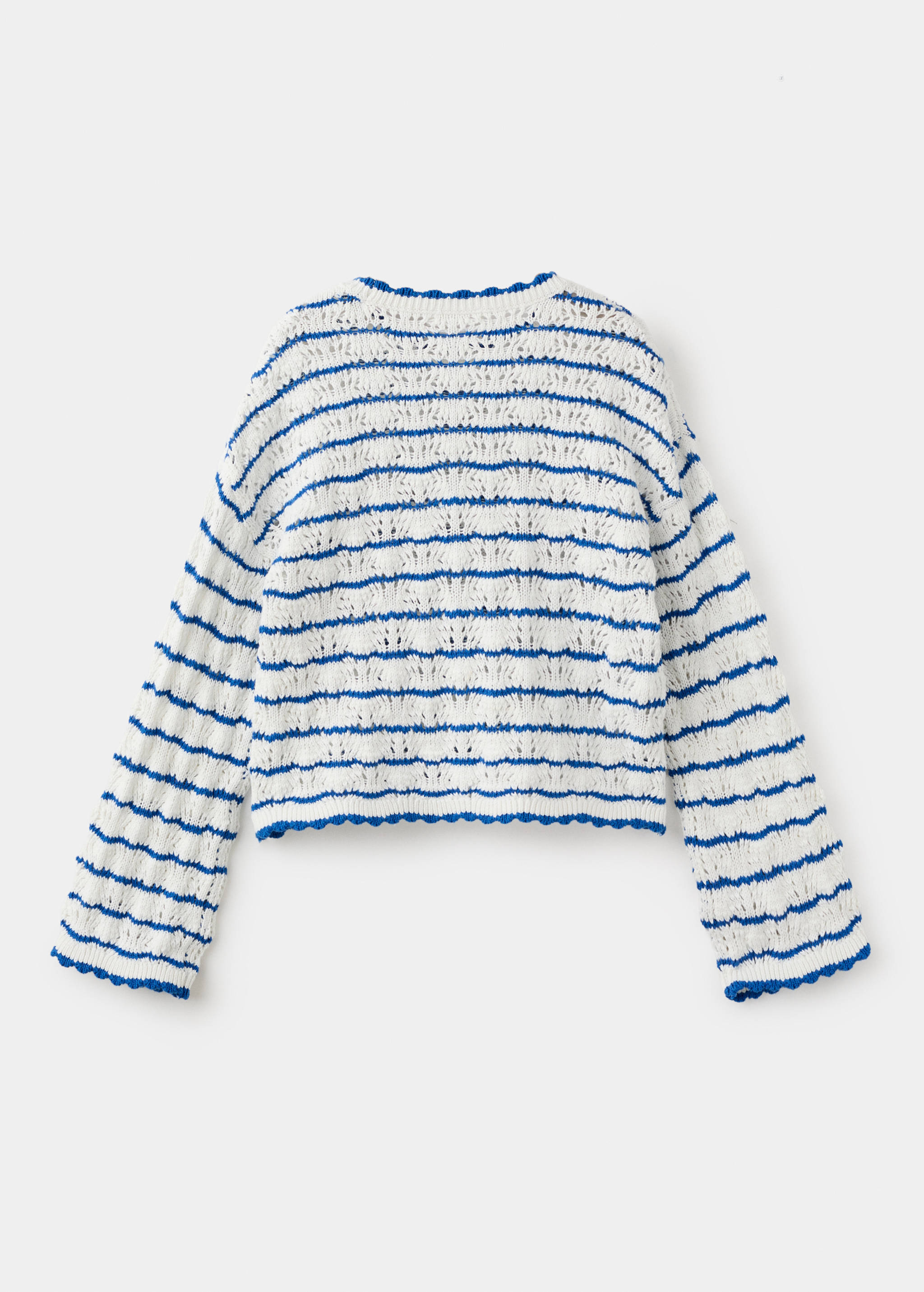 Striped openwork knit sweater - Reverse of the article