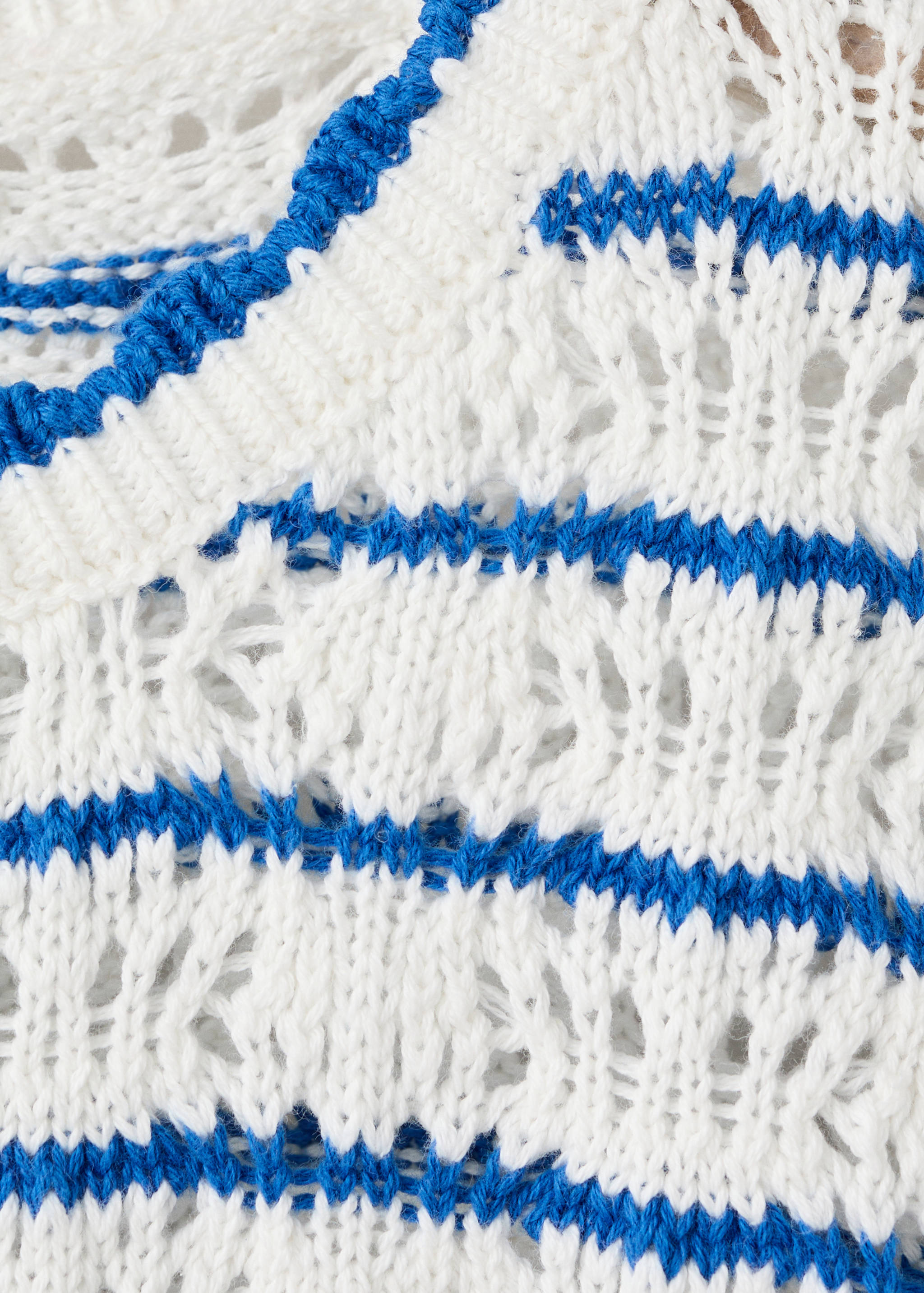 Striped openwork knit sweater - Details of the article 8