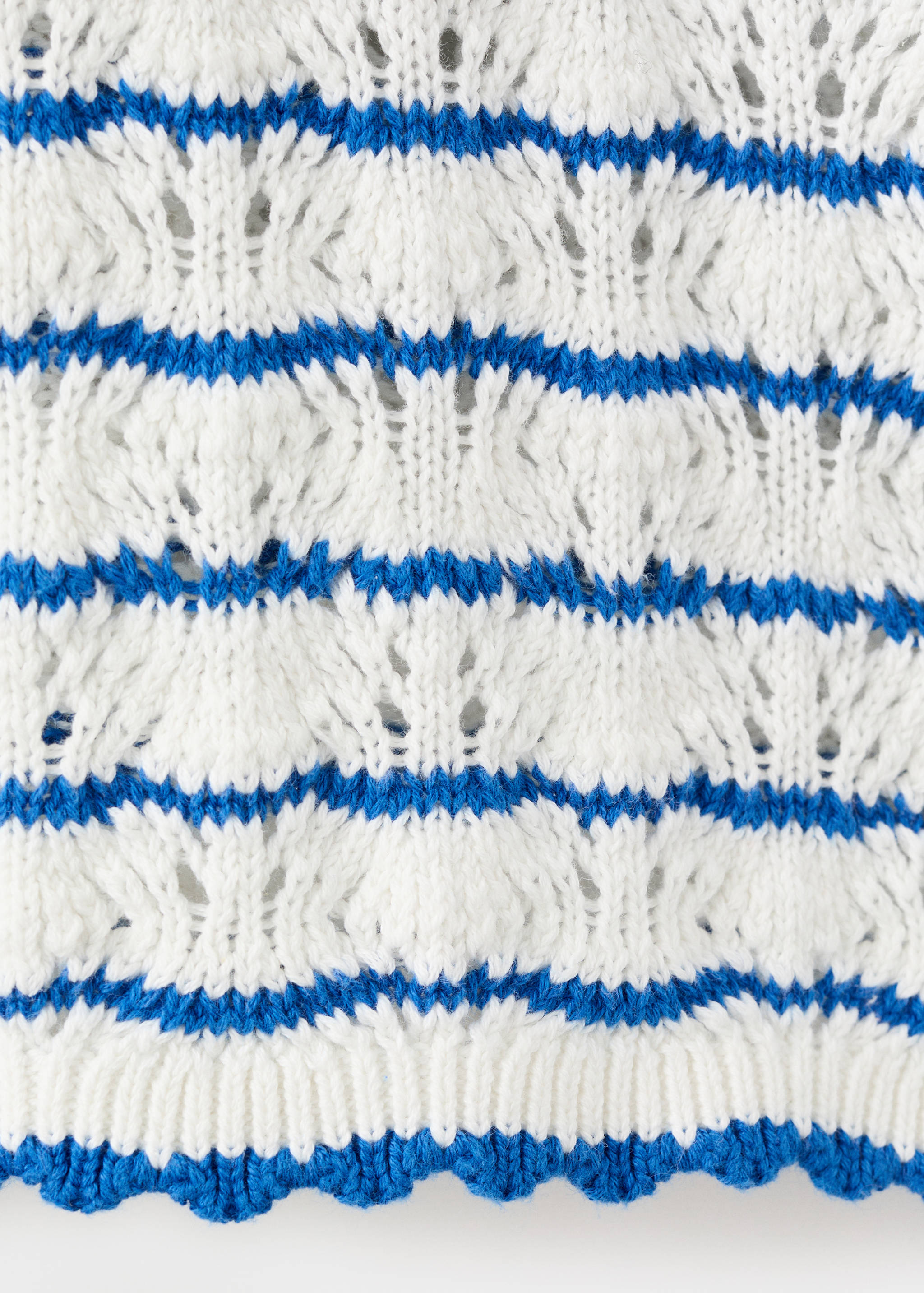 Striped openwork knit sweater - Details of the article 0