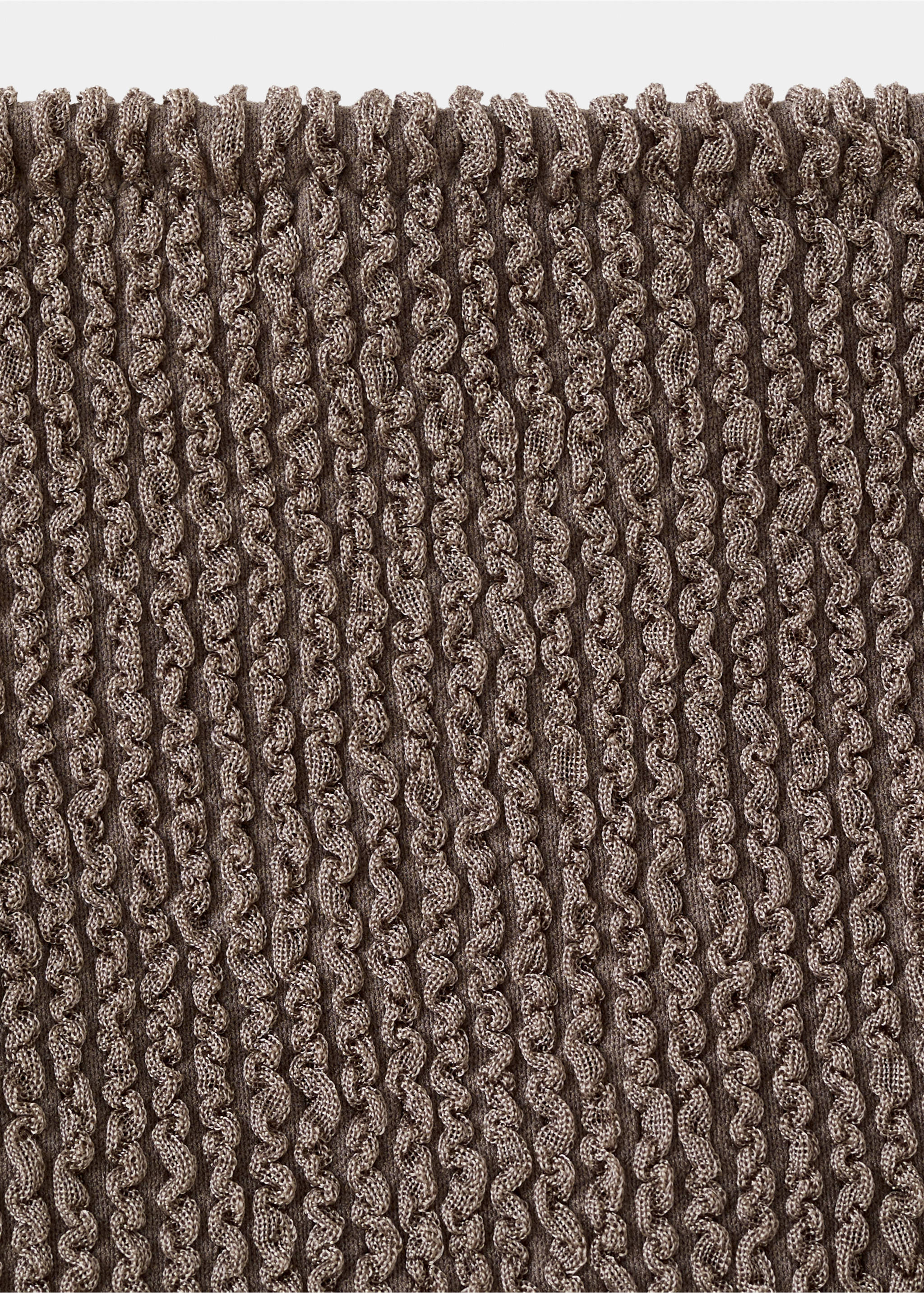 Textured swimsuit with straps - Details of the article 8, Light/Pastel Brown. Ref: 27066736-00.