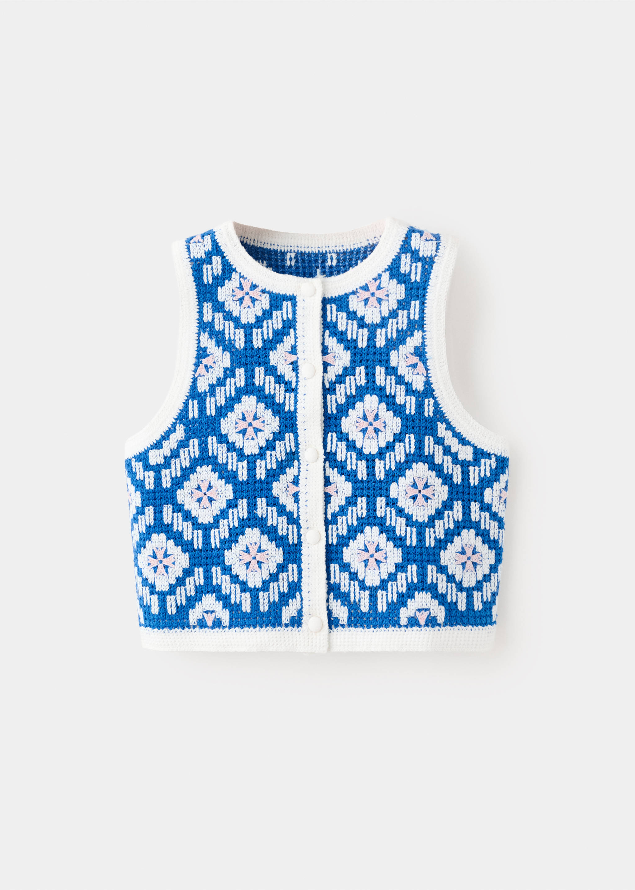 Chaleco punto calado - Artículo sin modelo, Azul eléctrico. Ref: 27066737-00.