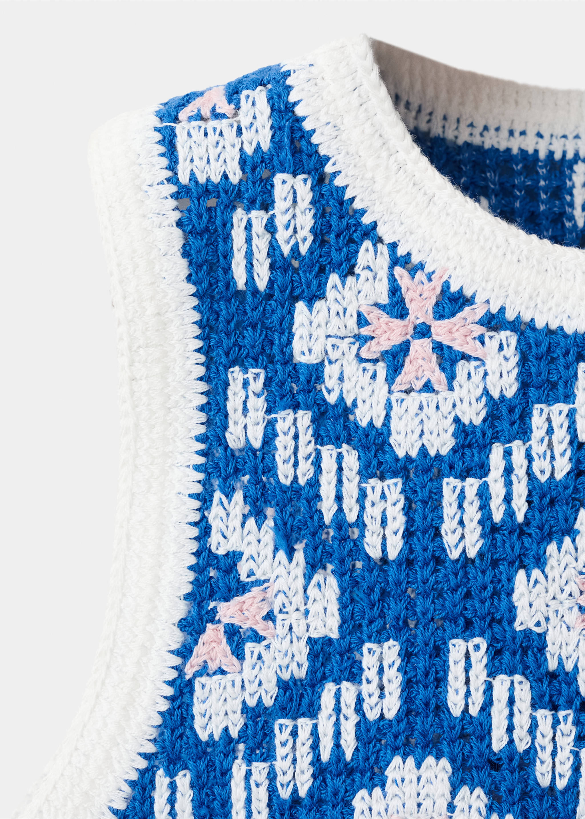 Chaleco punto calado - Detalle del artículo 0, Azul eléctrico. Ref: 27066737-00.