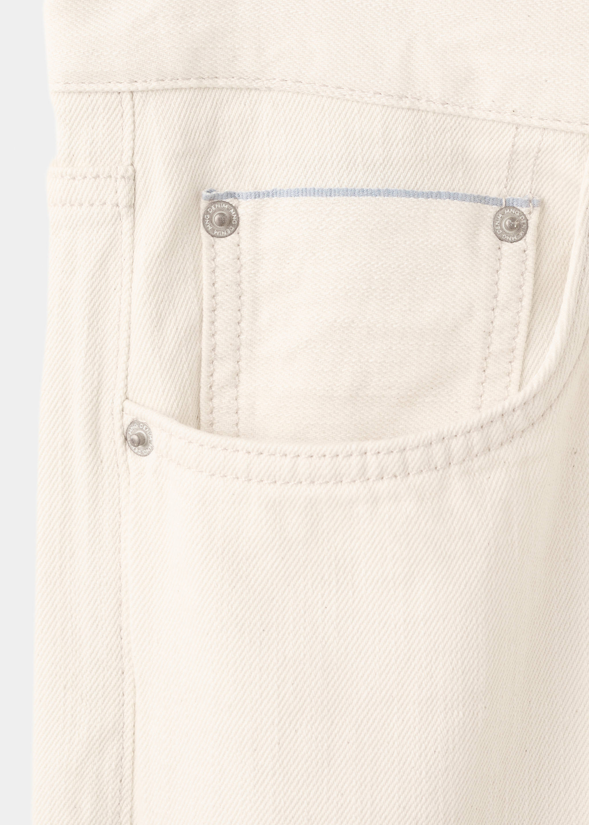 100% cotton regular fit cropped jeans - Details of the article 8