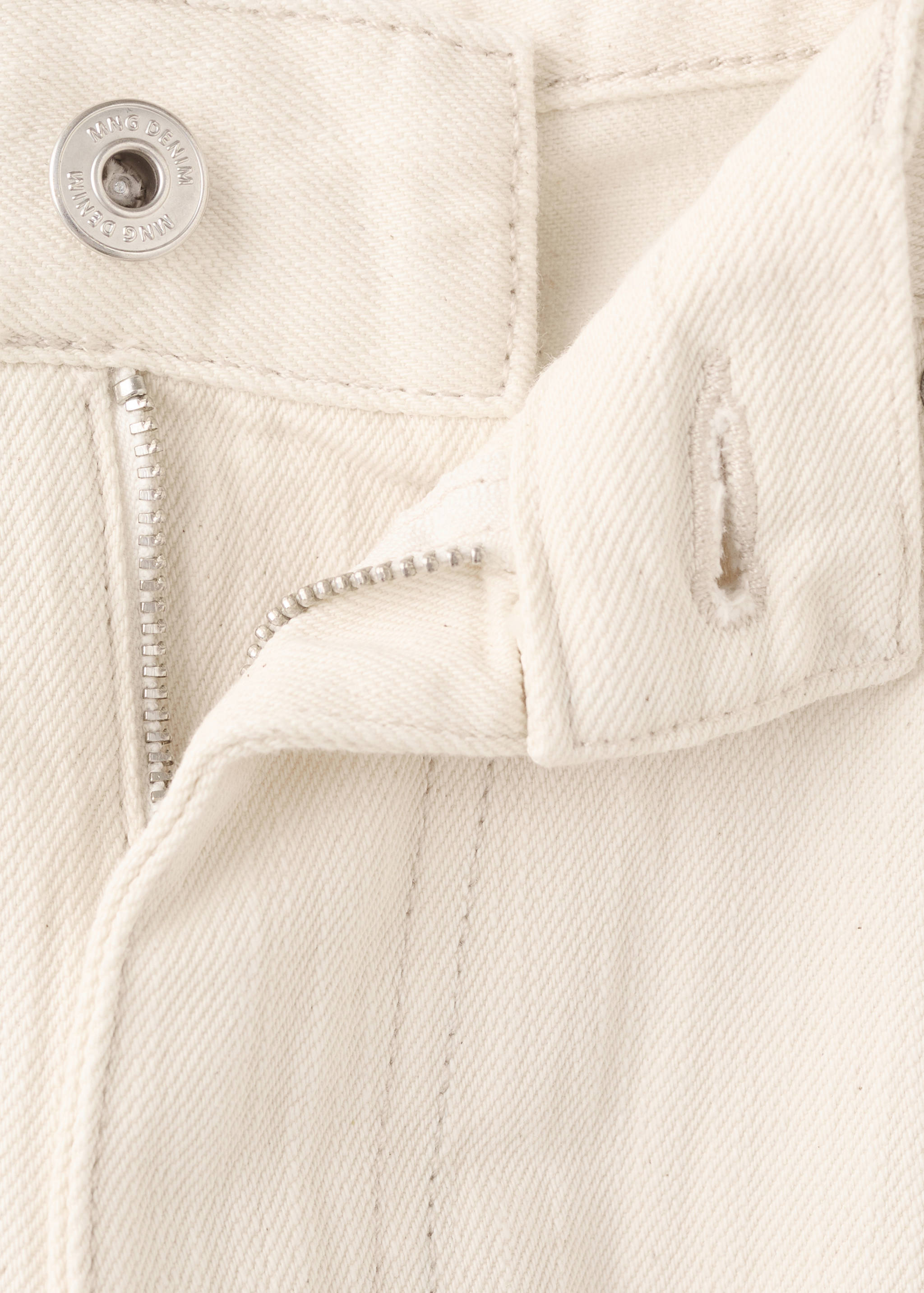 100% cotton regular fit cropped jeans - Details of the article 0