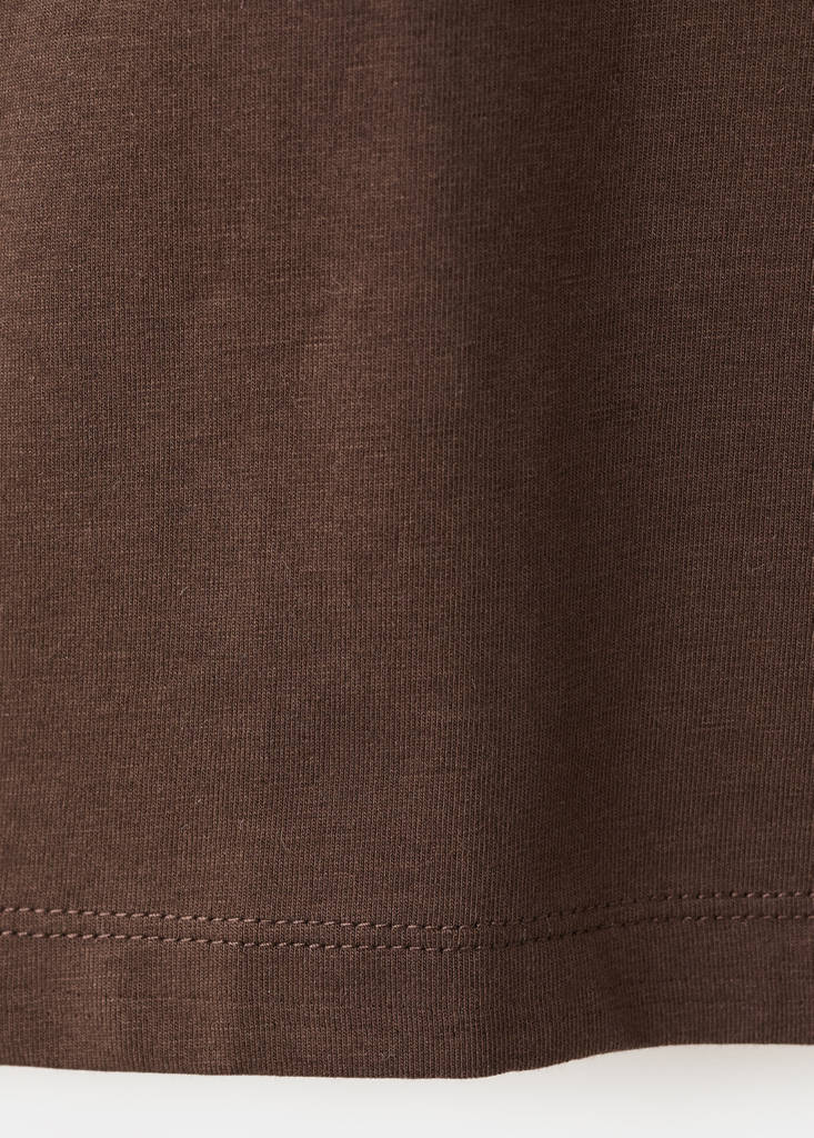 Halter top with metallic appliqués — Brown
