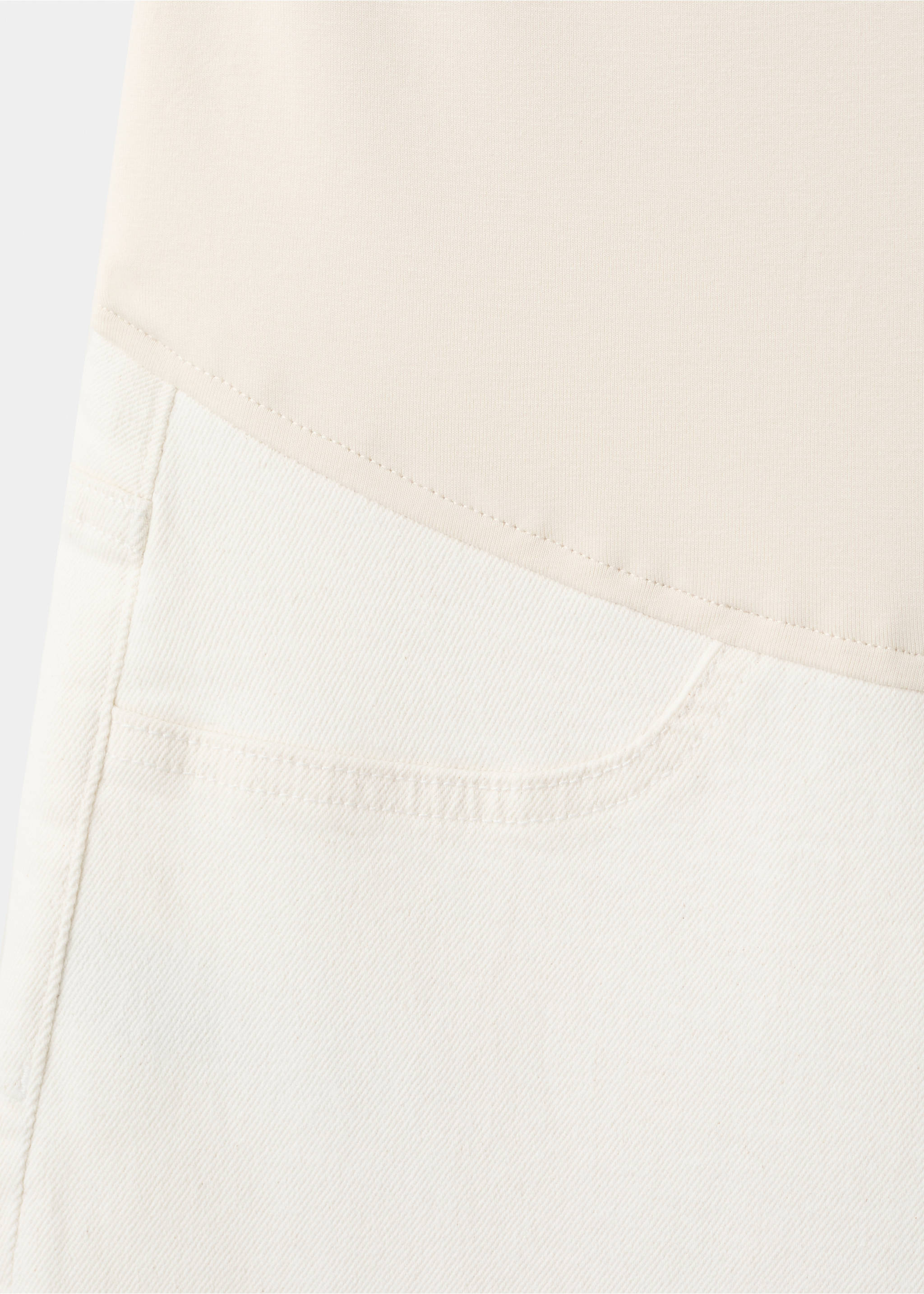 머터니티 플레어 크롭 진 - 상품 내역: 8, 오프 화이트. Ref: 27066741-00.