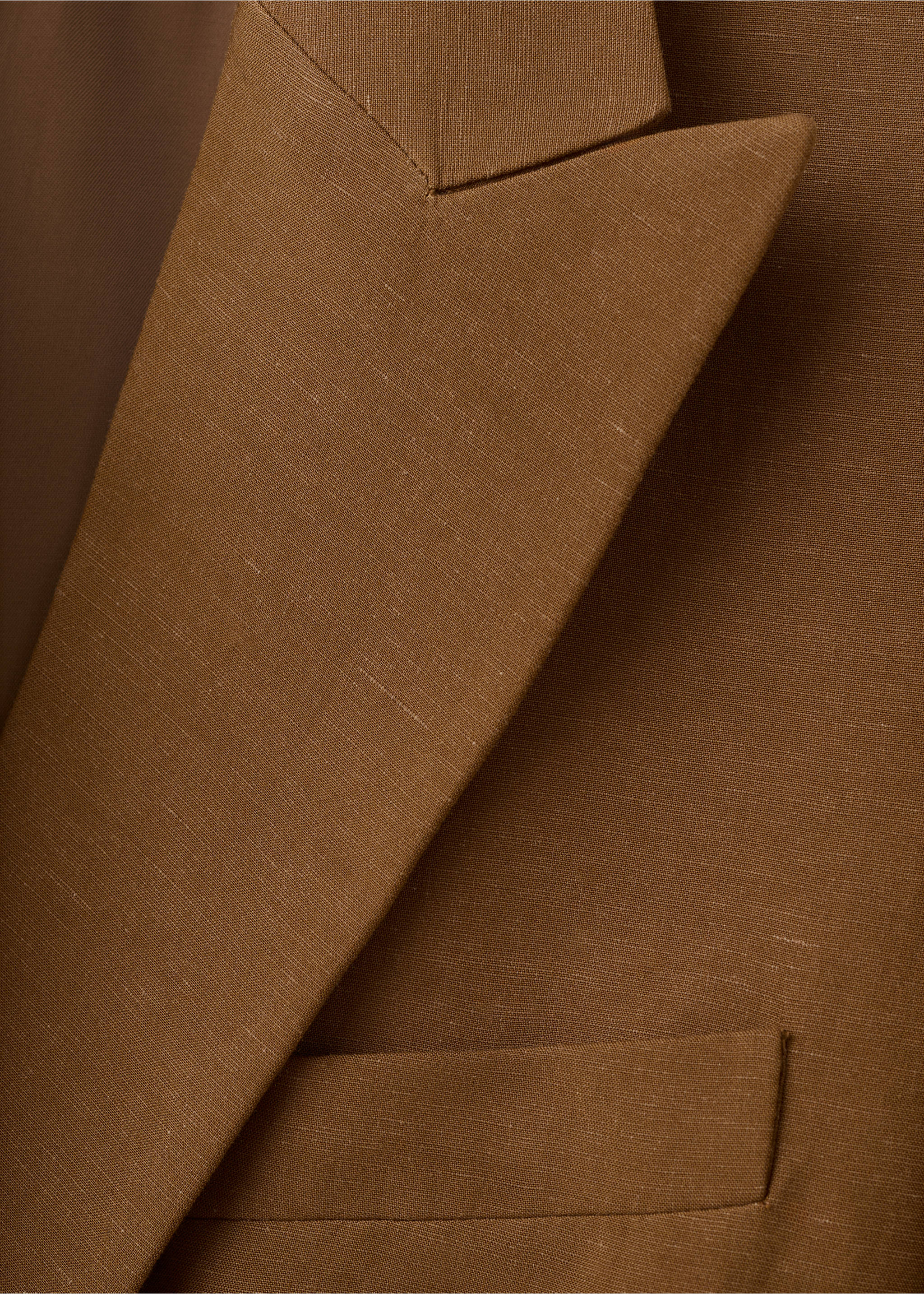 Blazer costume lin double boutonnage - Détail de l'article 0, Caramel. Ref: 27066742-00.