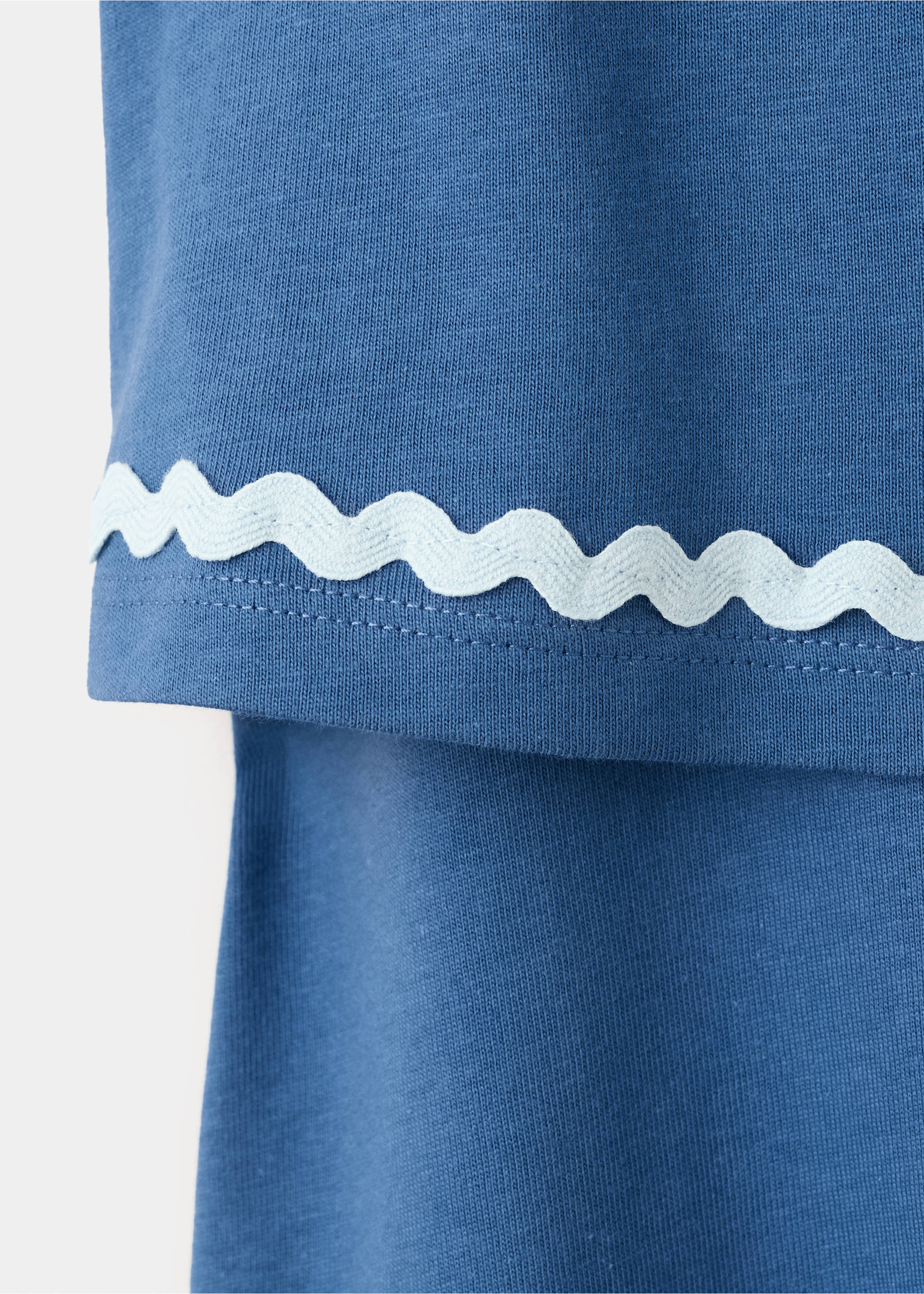 Scalloped detail short dress - تفاصيل المنتج 0, أزرق زاهٍ. Ref: 27066744-00.