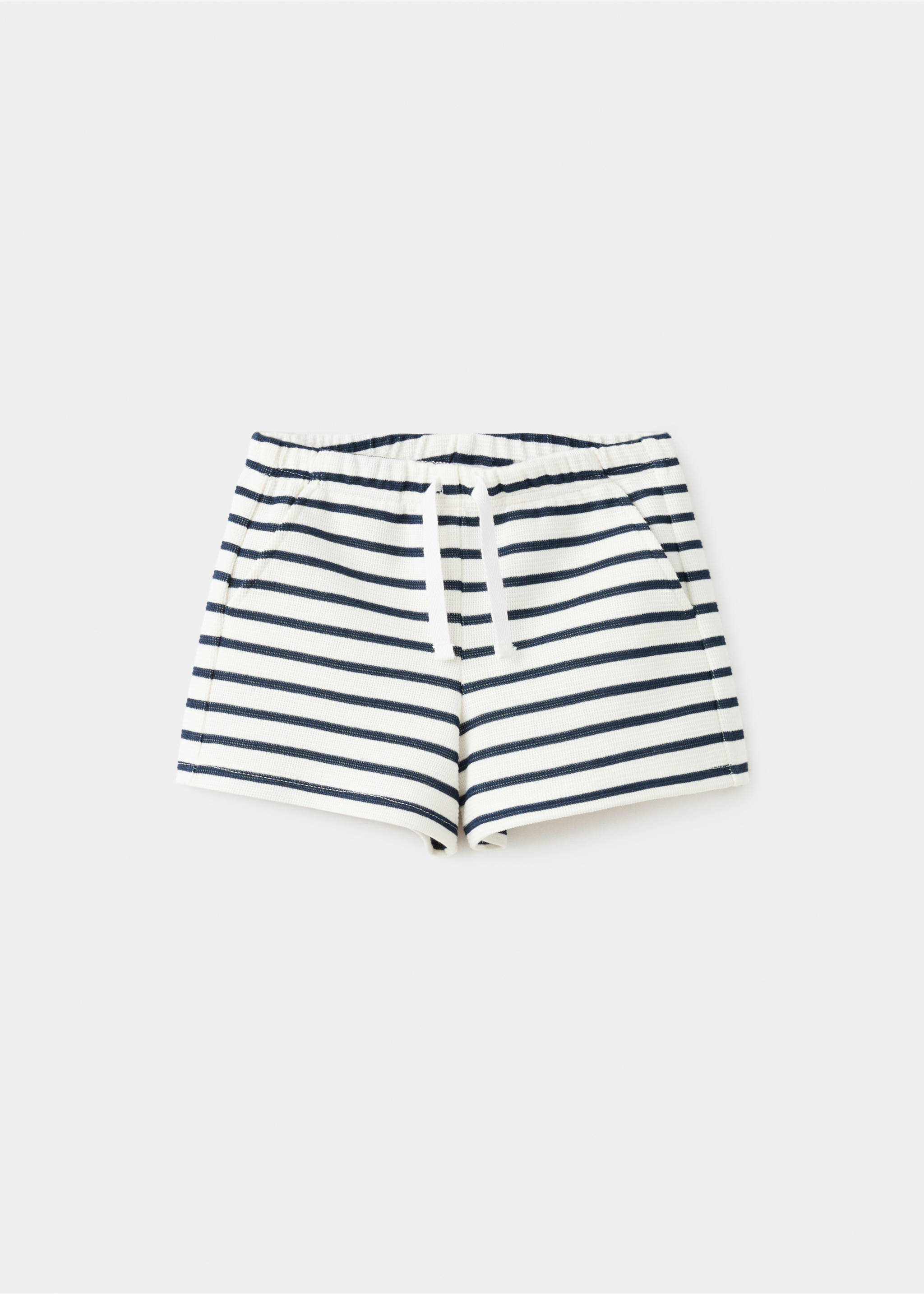 Striped cotton shorts - Article without model, Navy. Ref: 27066745-00.