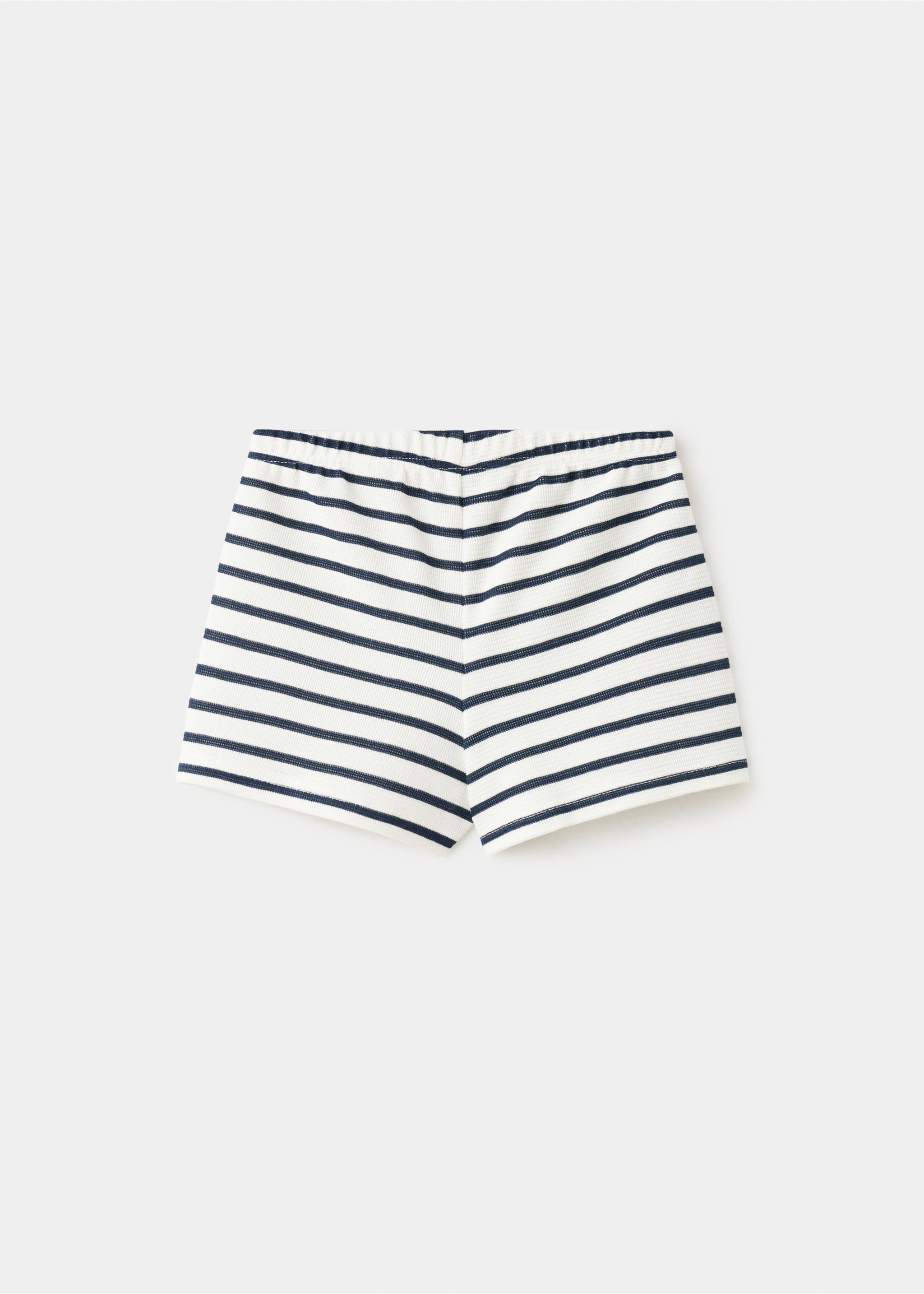 Striped cotton shorts - Reverse of the article, Navy. Ref: 27066745-00.