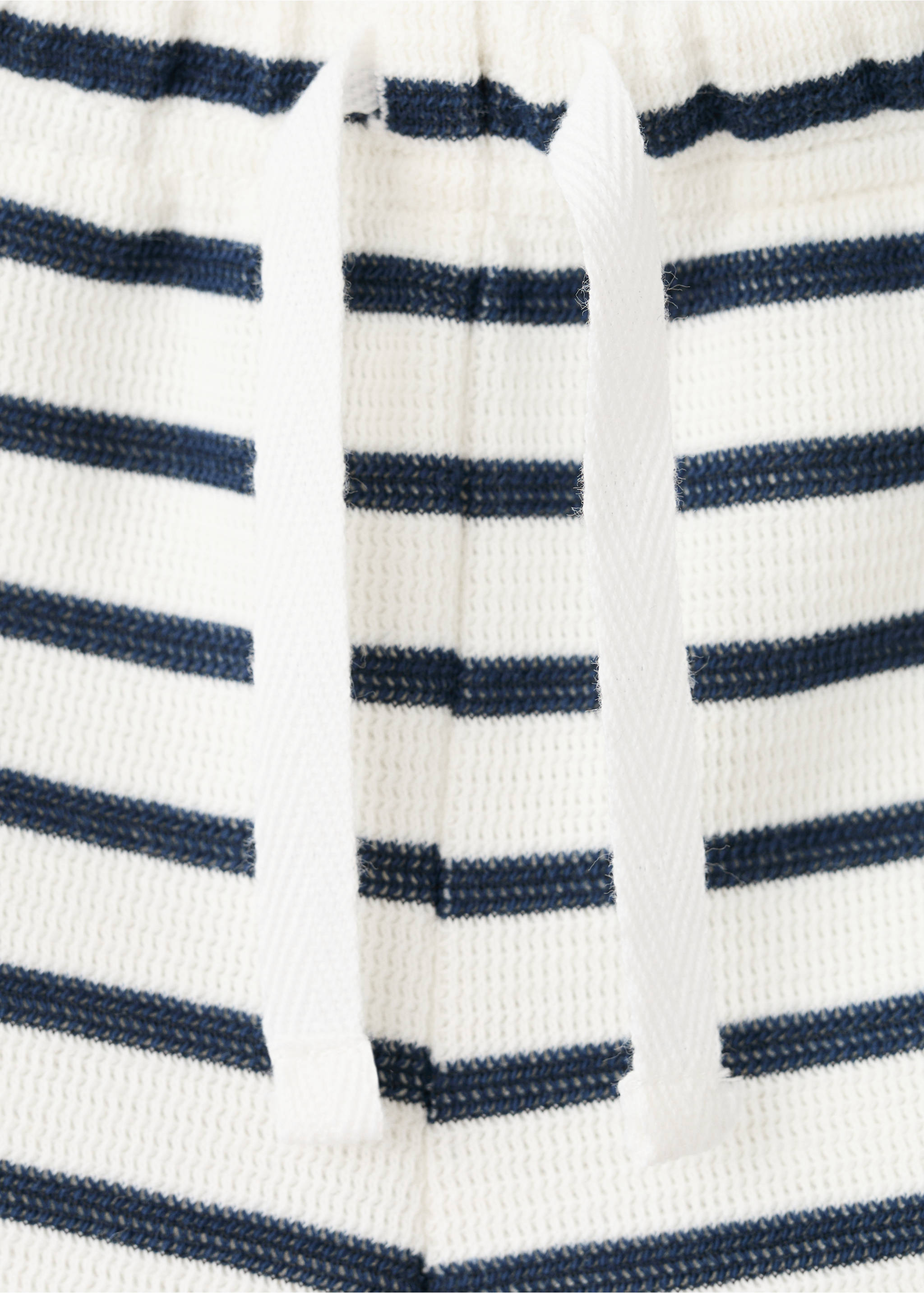 Striped cotton shorts - Details of the article 8, Navy. Ref: 27066745-00.
