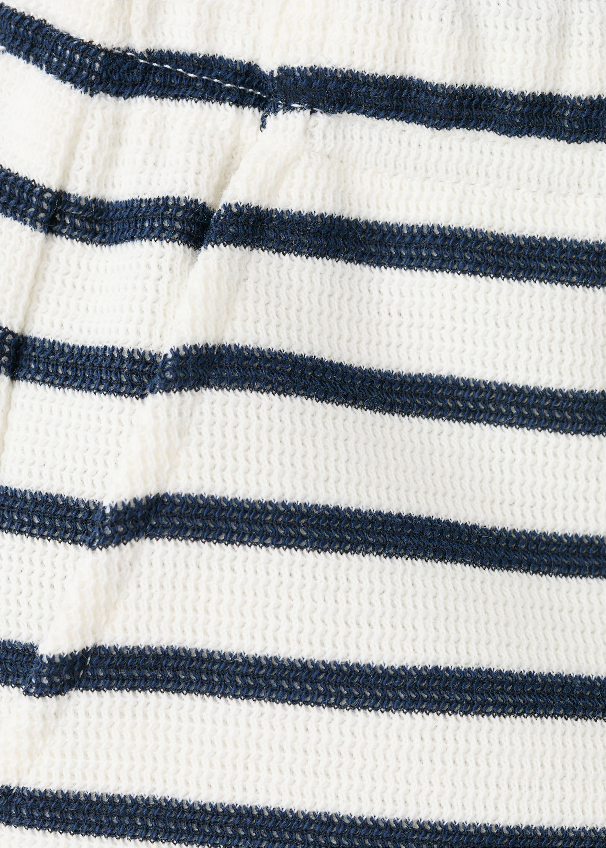 Striped cotton shorts - Details of the article 0, Navy. Ref: 27066745-00.