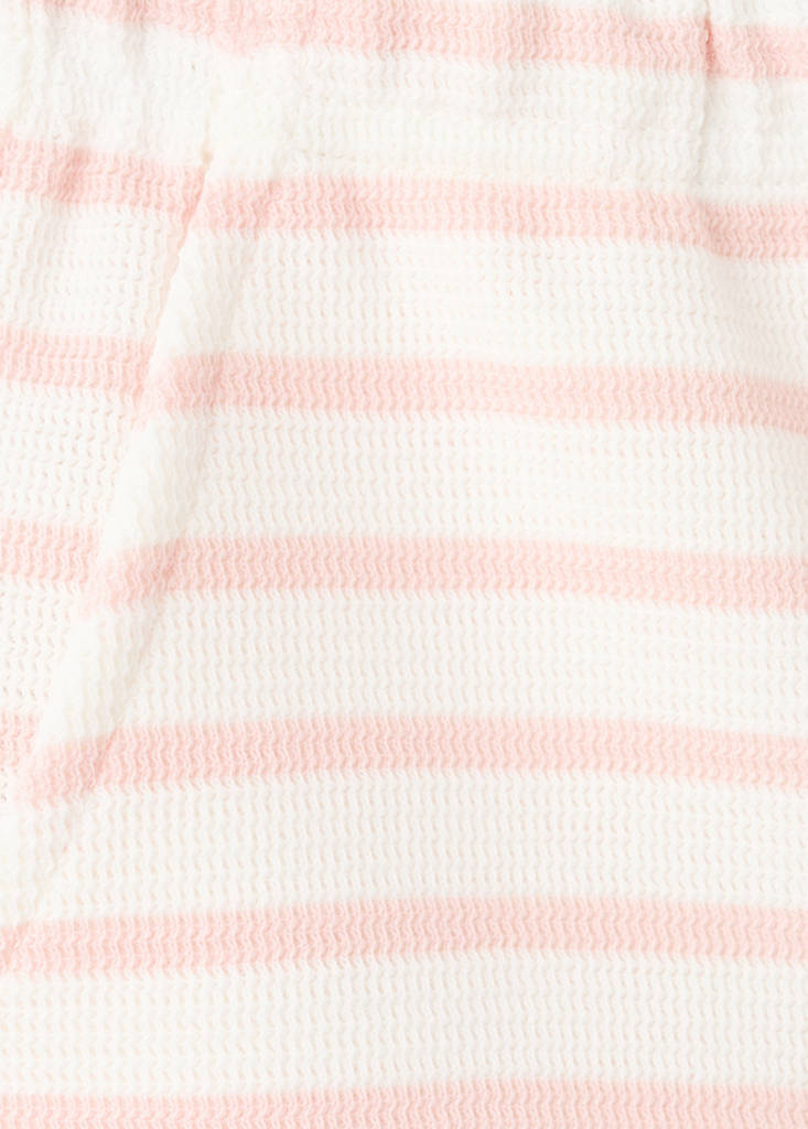 Striped cotton shorts — Pink