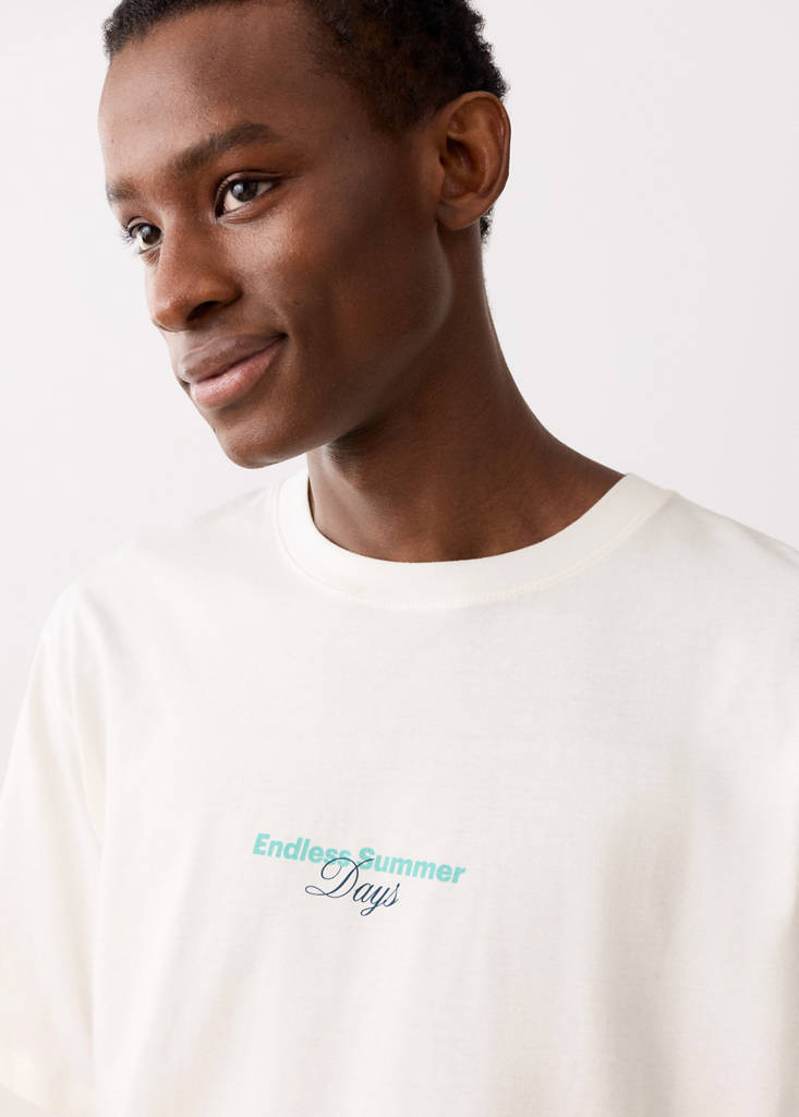Printed cotton-blend t-shirt — Off White