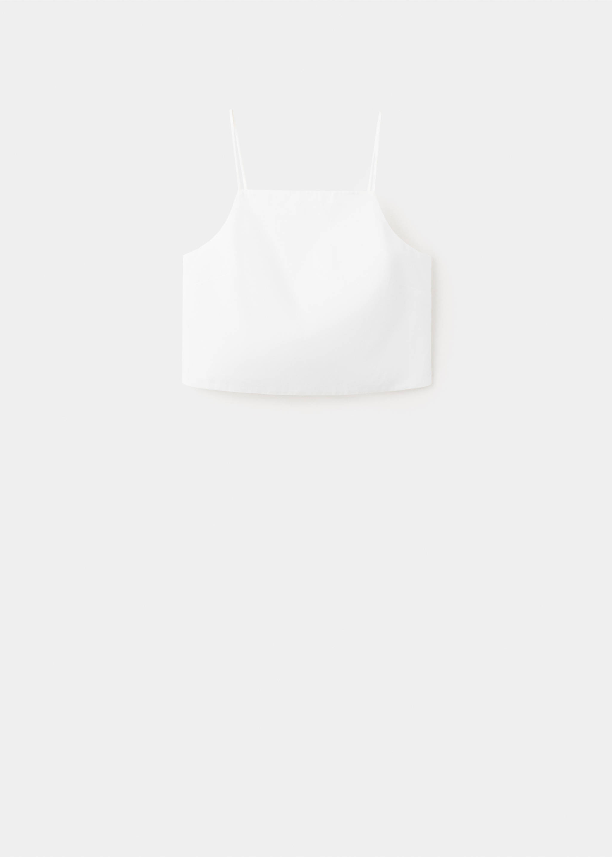 Cotton crop top - Article without model, White. Ref: 27066751-00.