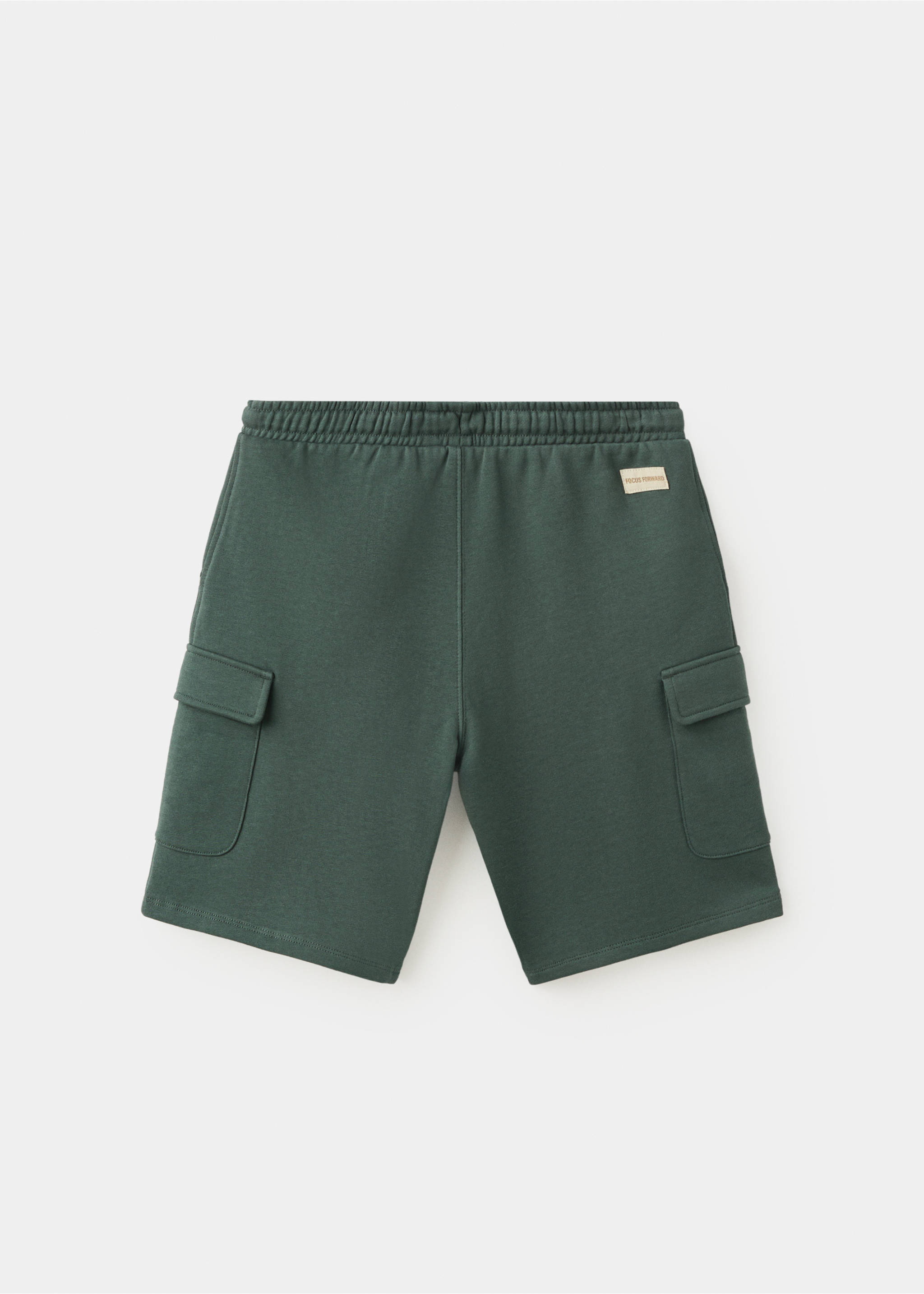 Drawstring cargo Bermuda shorts - Reverse of the article, Green. Ref: 27067136-00.