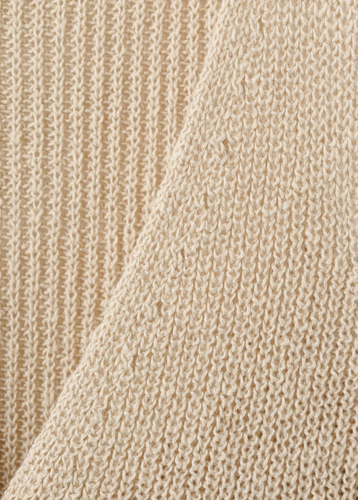 Openwork knitted waistcoat — Sand