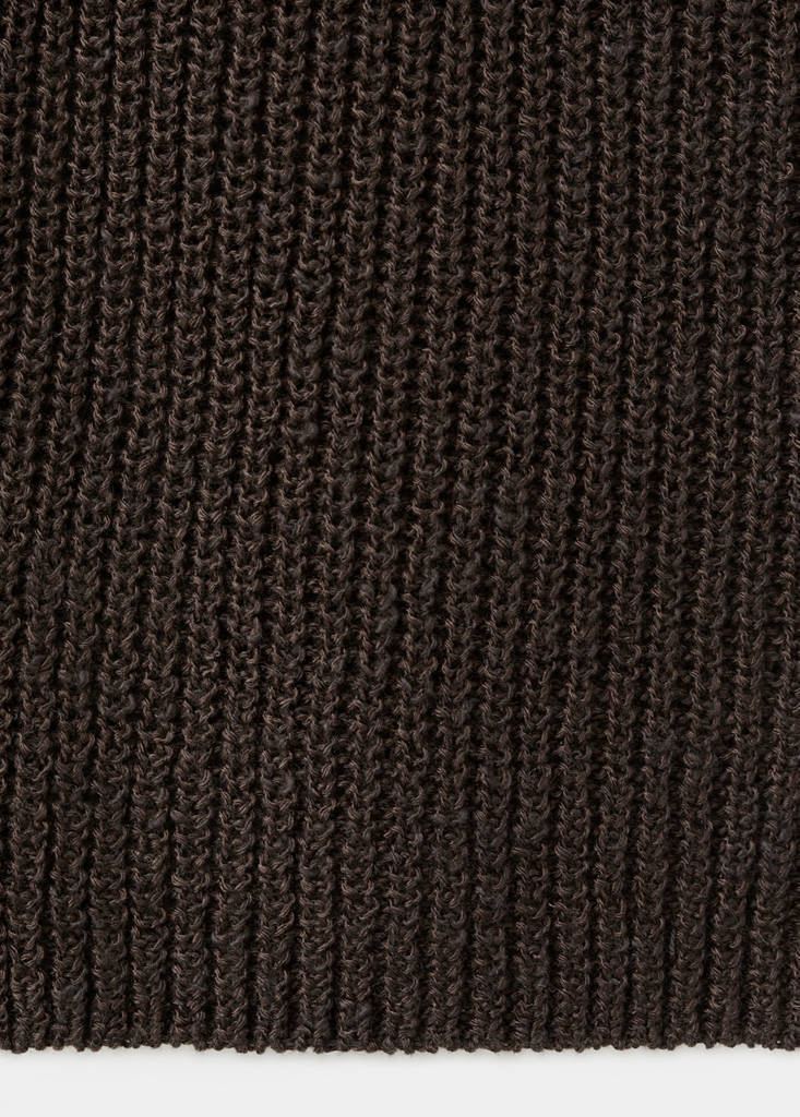 Openwork knitted waistcoat — Chocolate