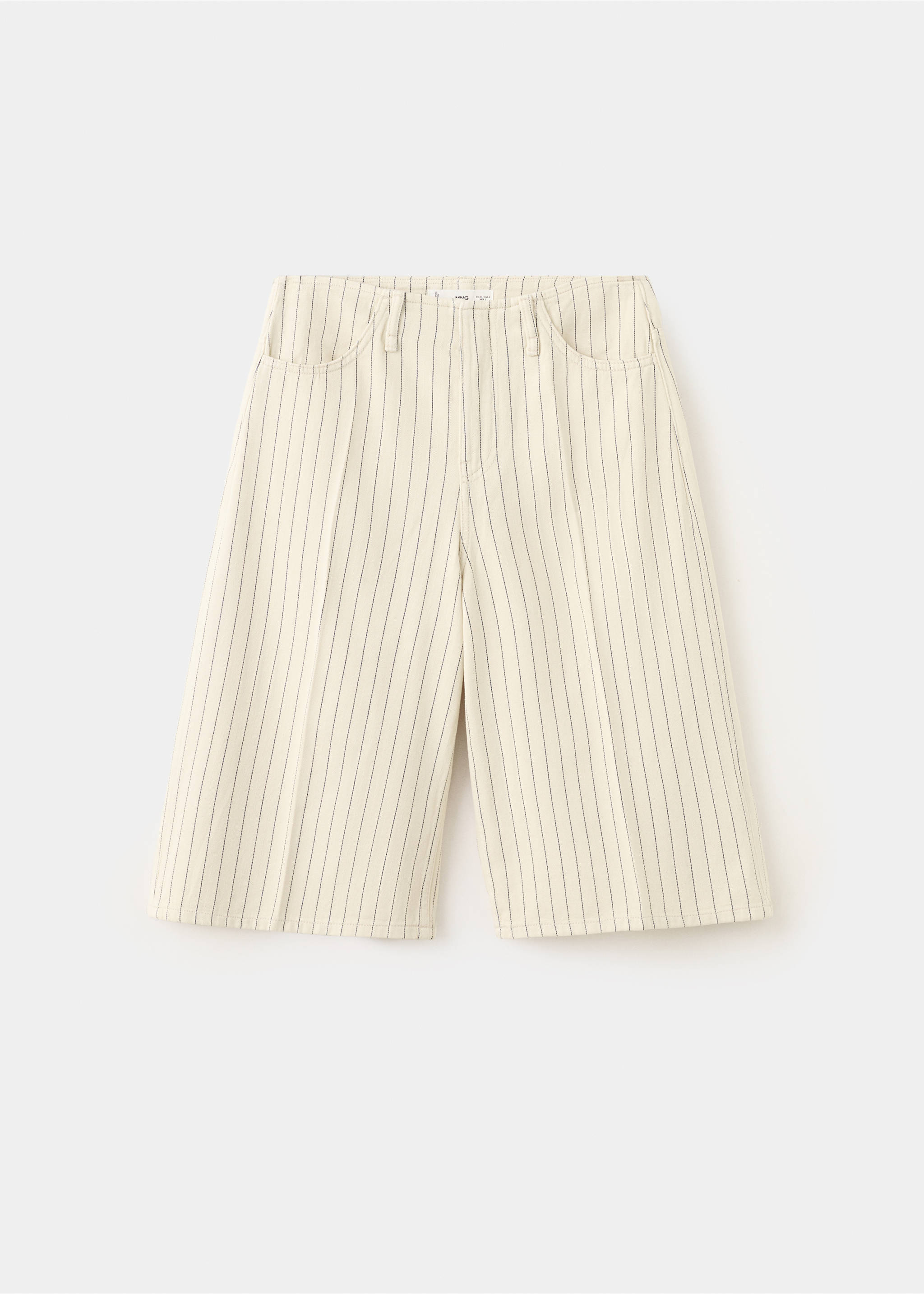 Bermudas rayas tiro medio - Artículo sin modelo, Vainilla. Ref: 27067139-00.