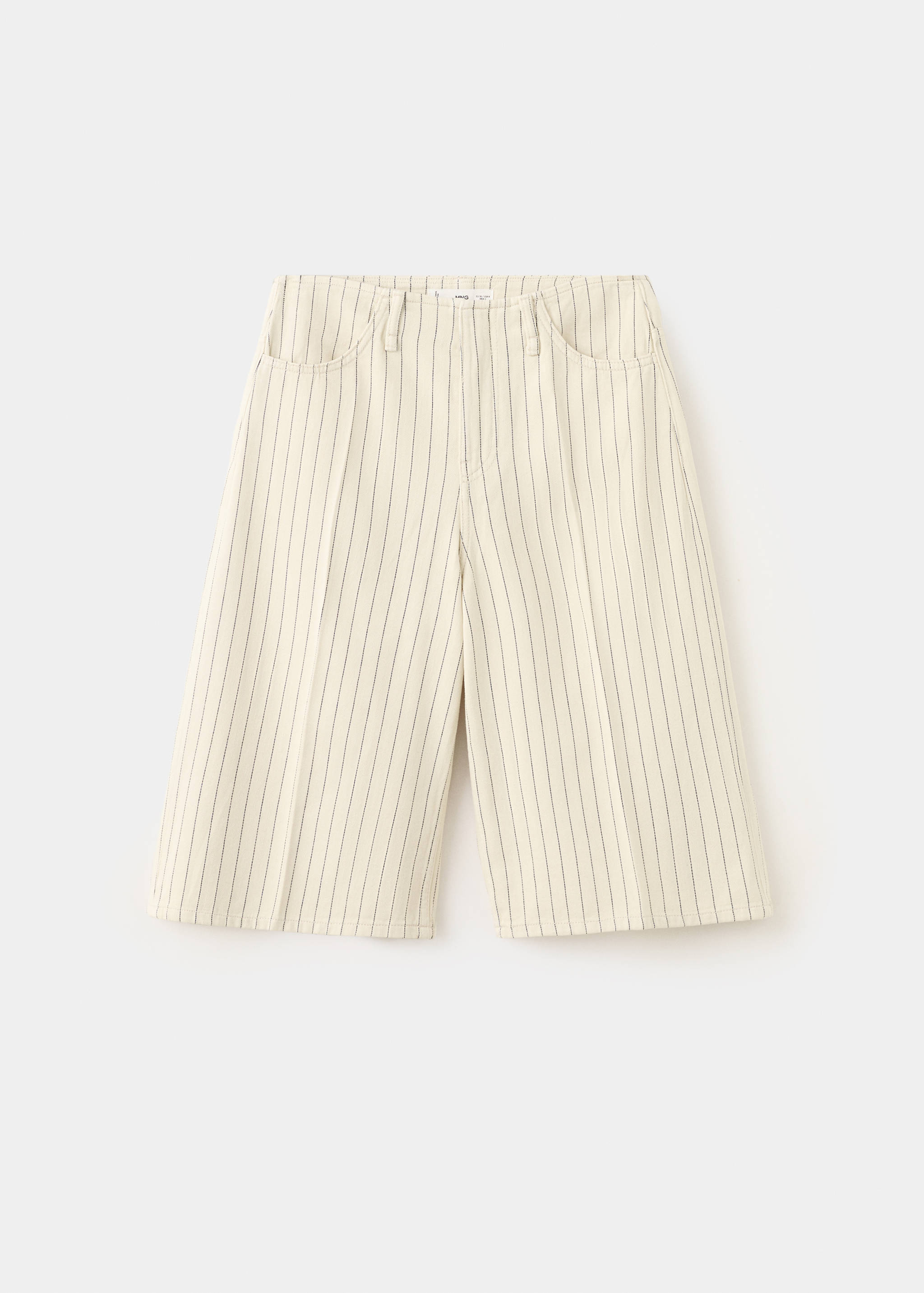 Bermudas jorts à rayures taille mi-haute - Article sans modèle